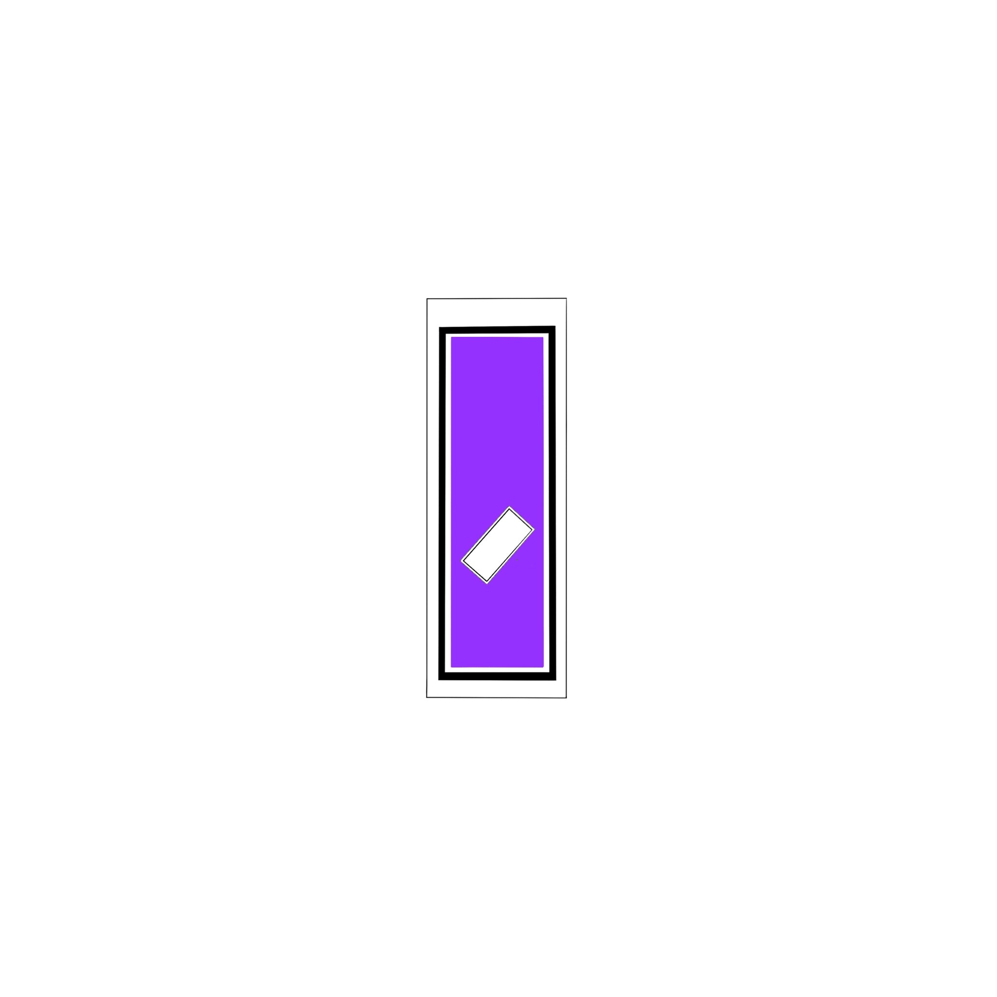 Senjafuda Simple Sticker Edo Purple