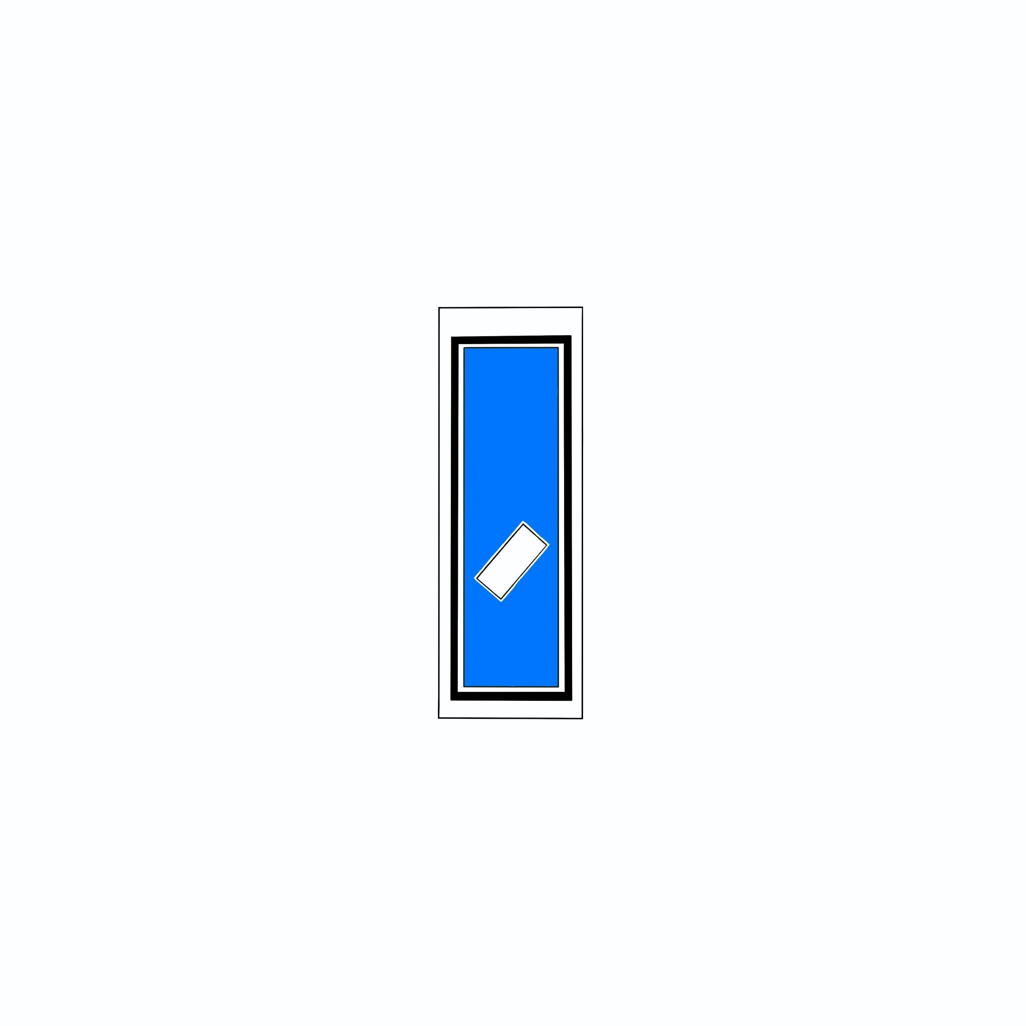 Senjafuda Simple Sticker Blue