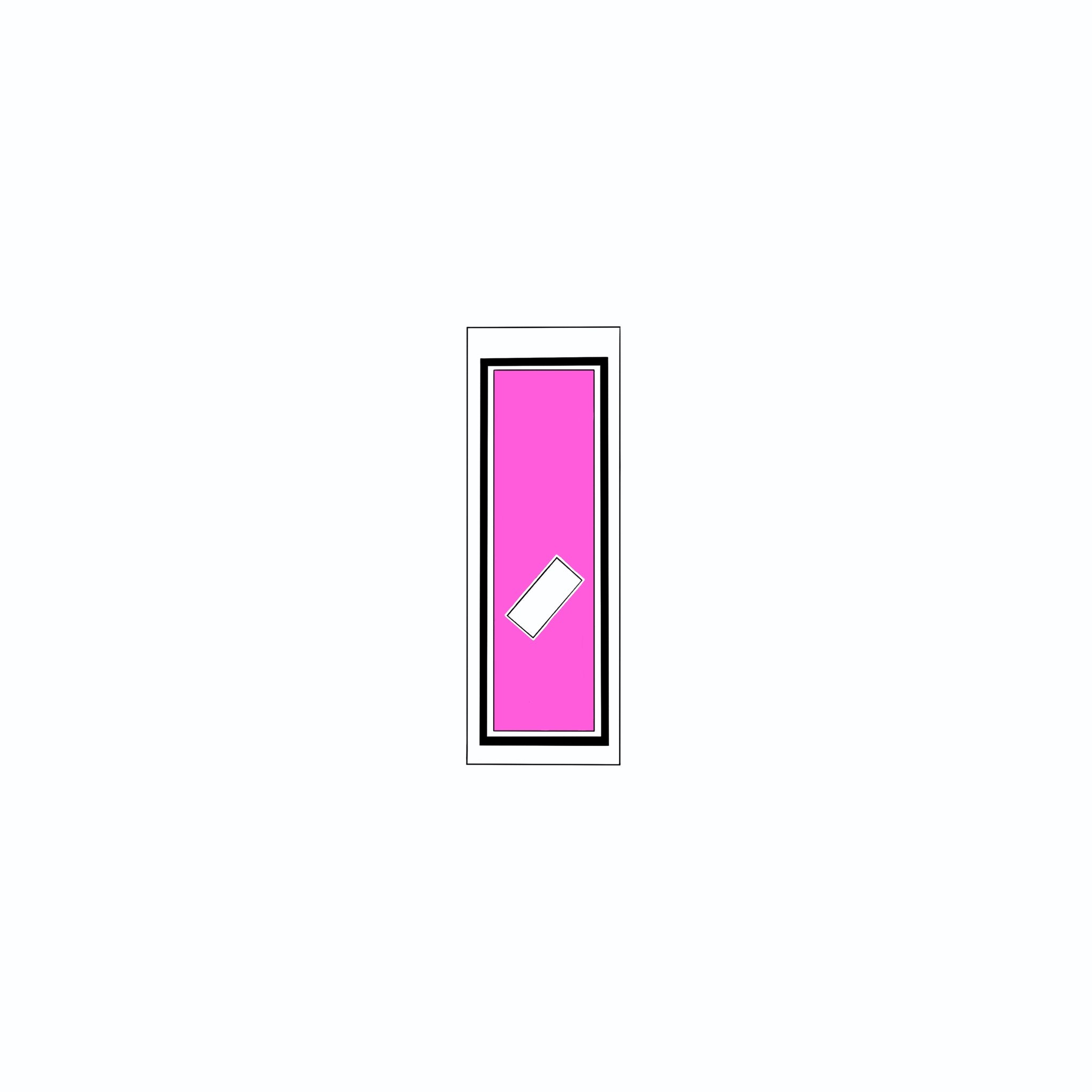 Senjafuda Simple Sticker Pink