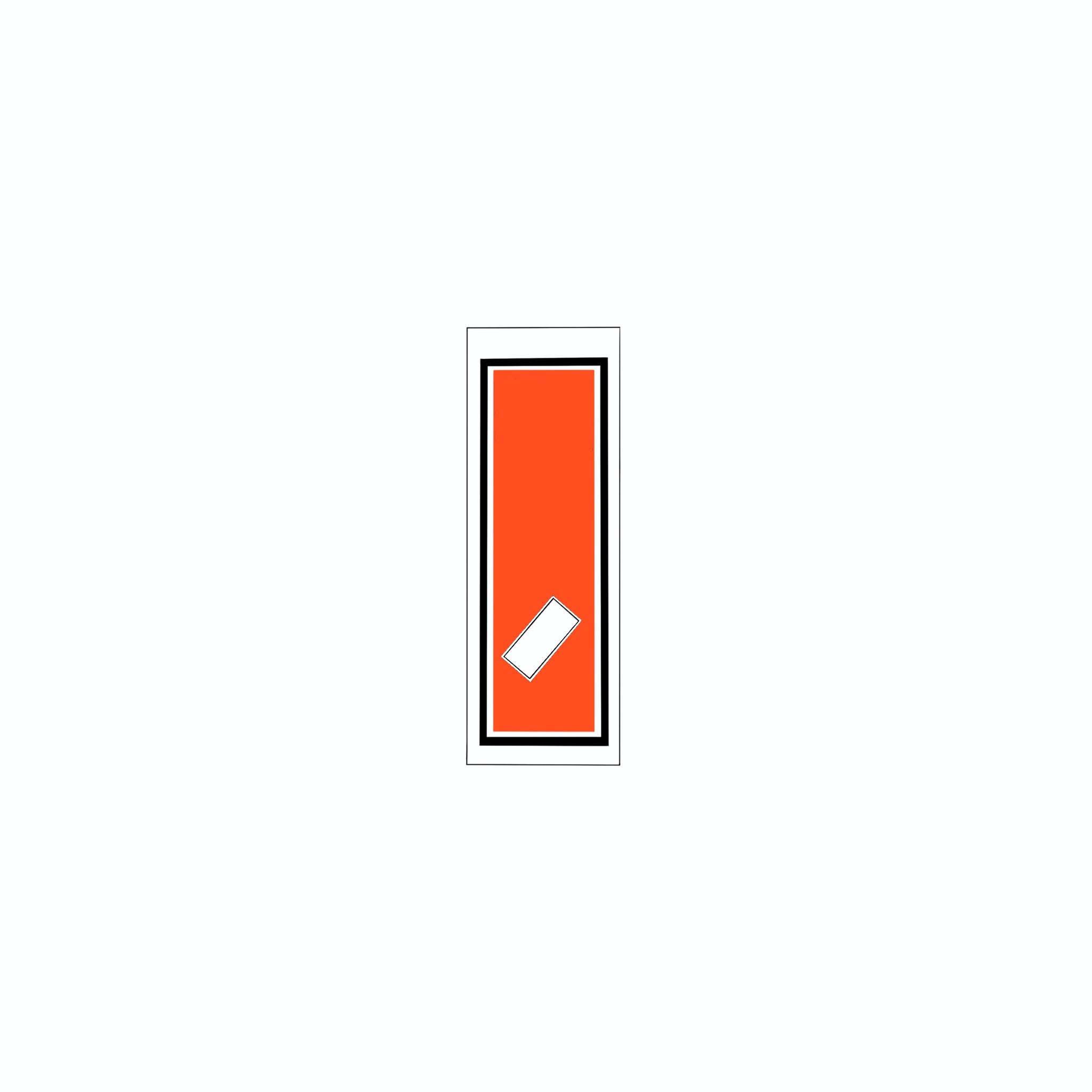 Senjafuda Simple Sticker Red