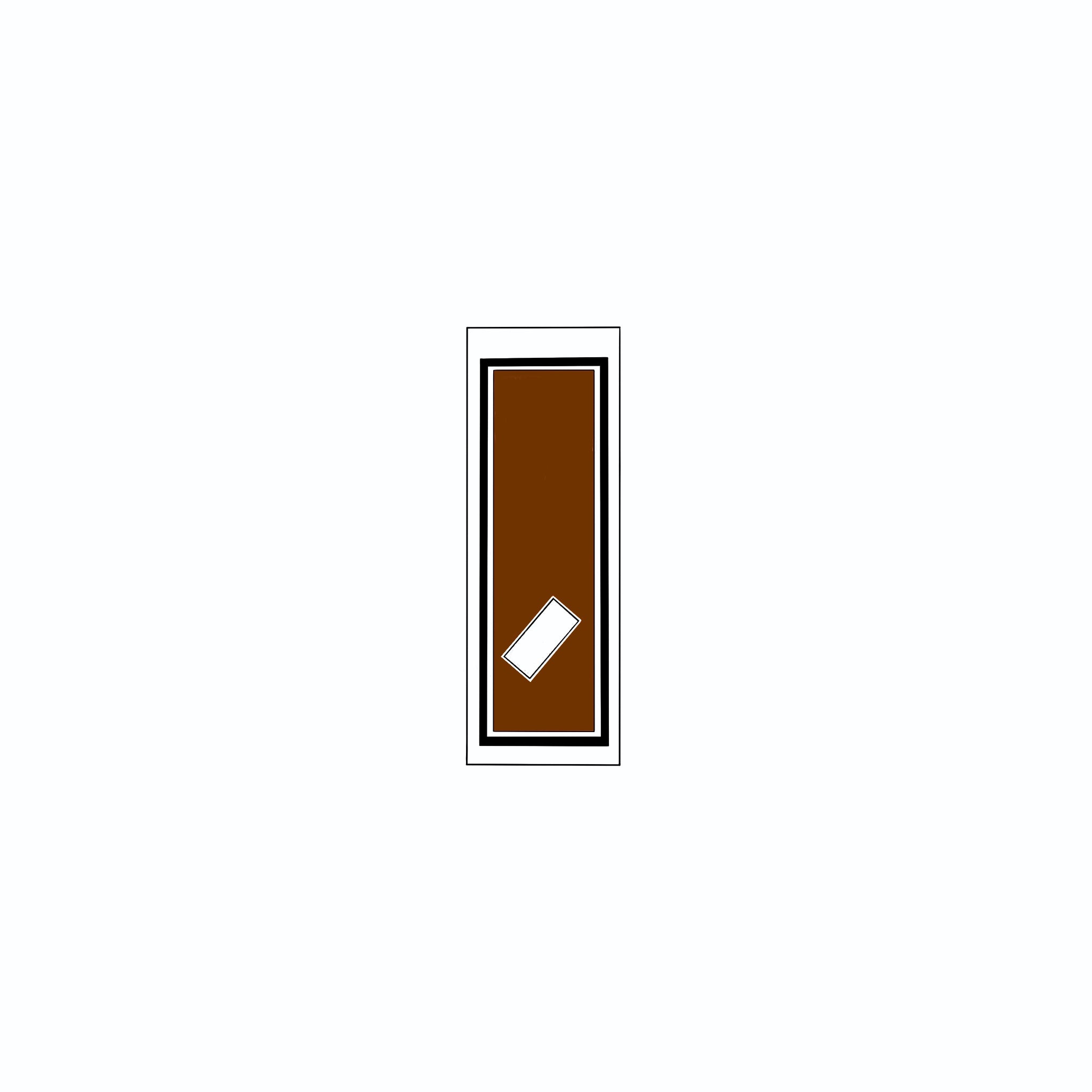Senjafuda Simple Sticker Brown