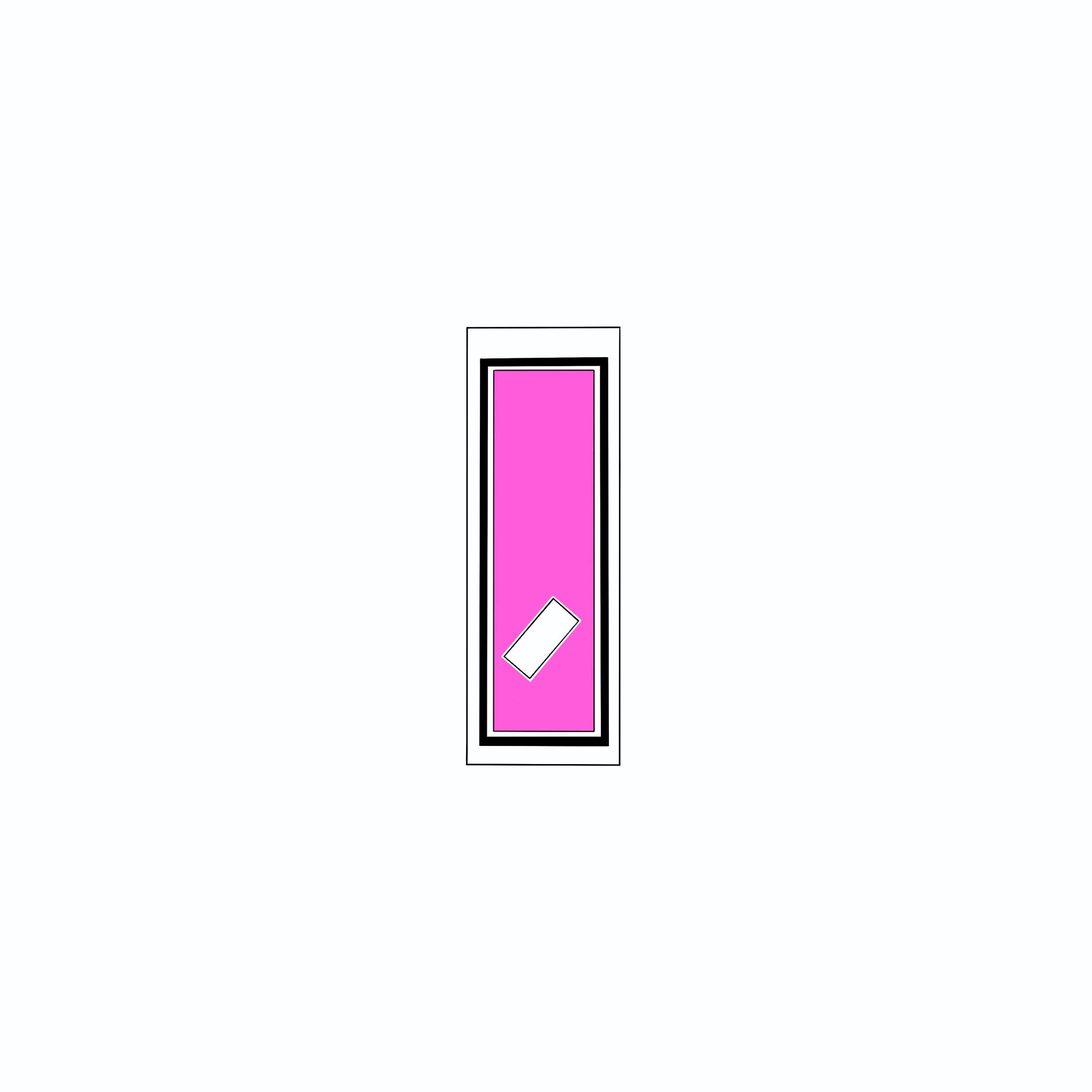 Senjafuda Simple Sticker Pink