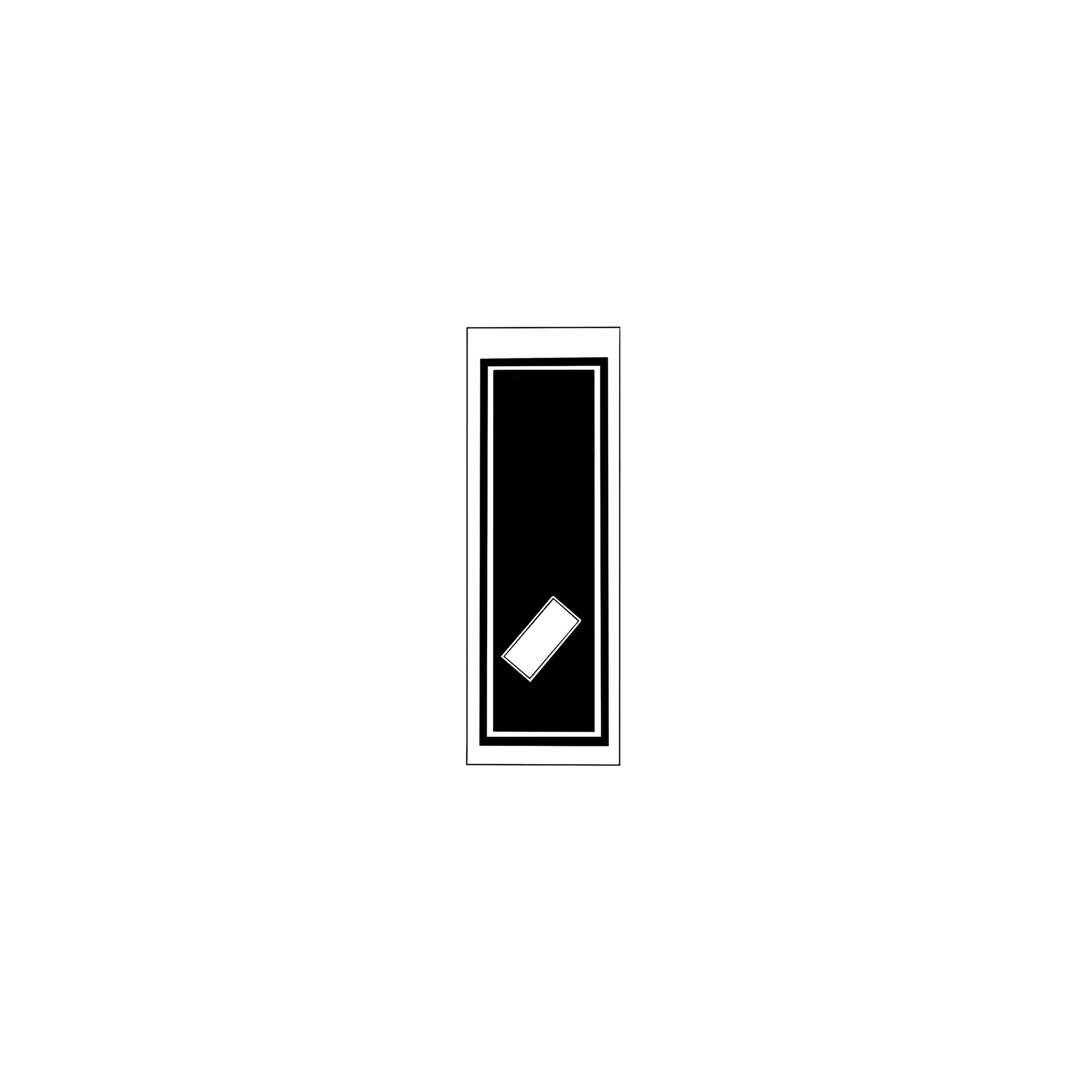 Senjafuda Simple Sticker Black