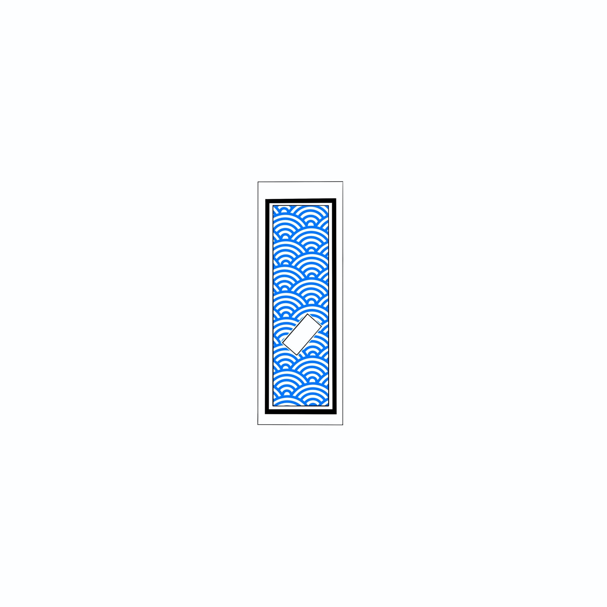 Qinghai wave Sticker Blue
