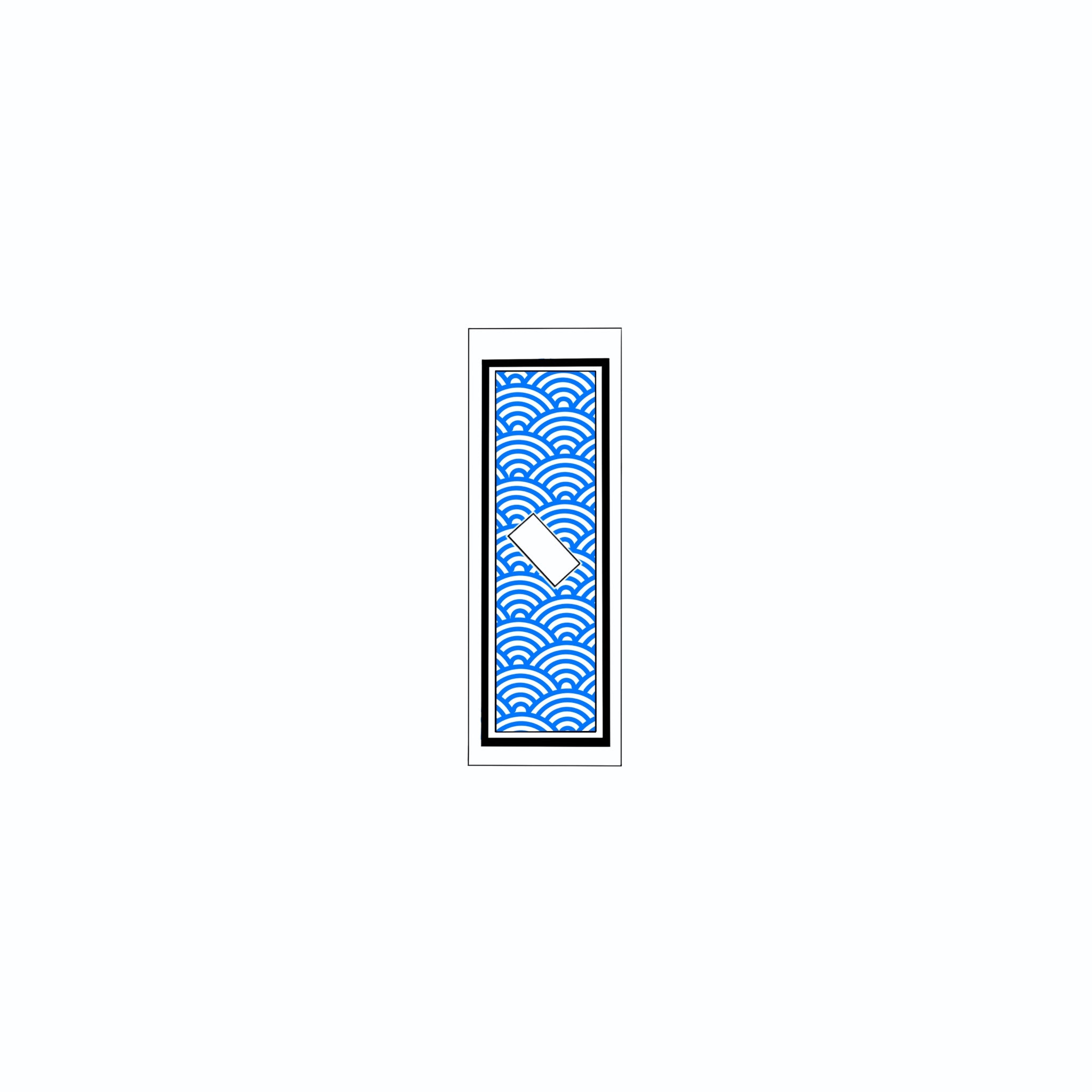 Qinghai wave Sticker Blue