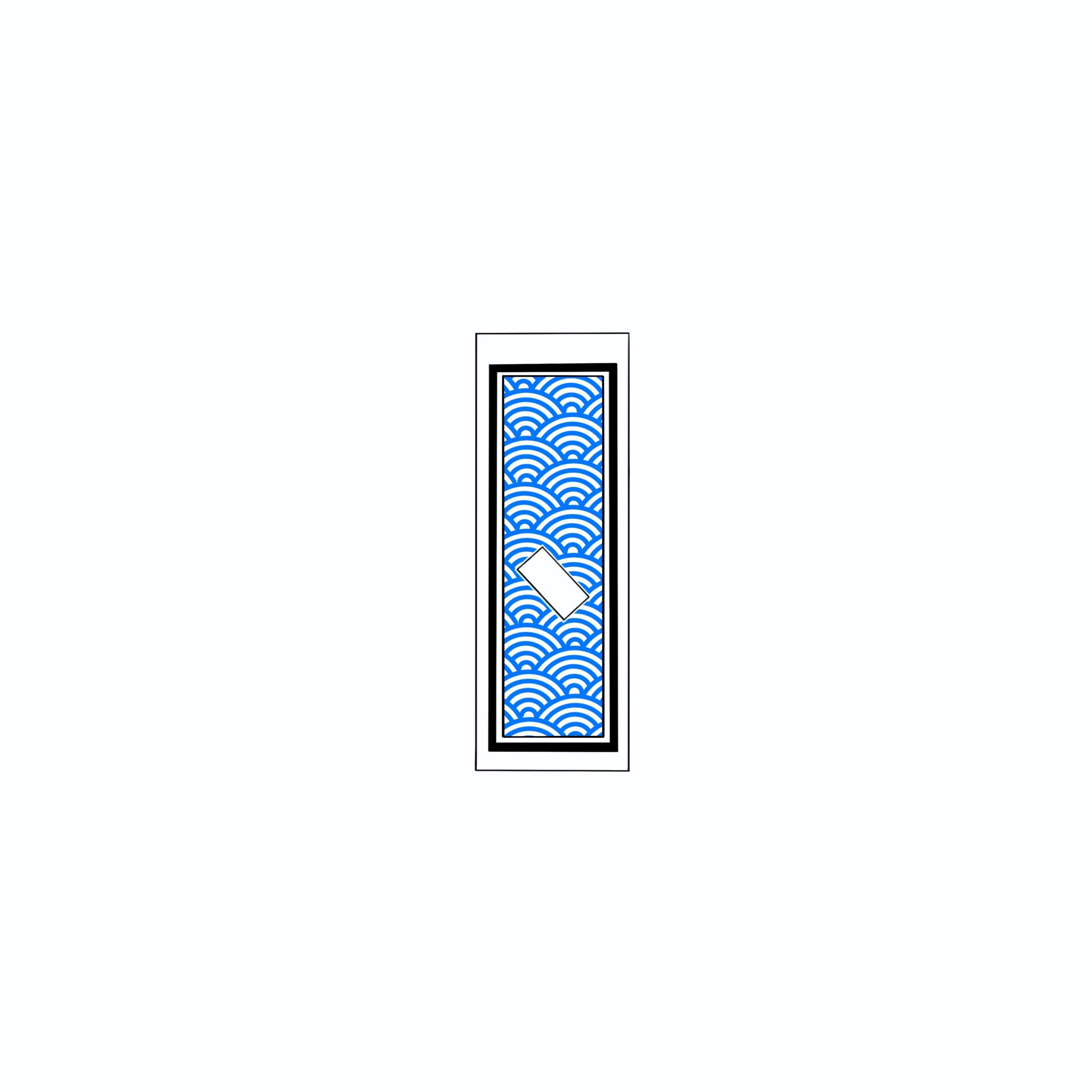 Qinghai wave Sticker Blue