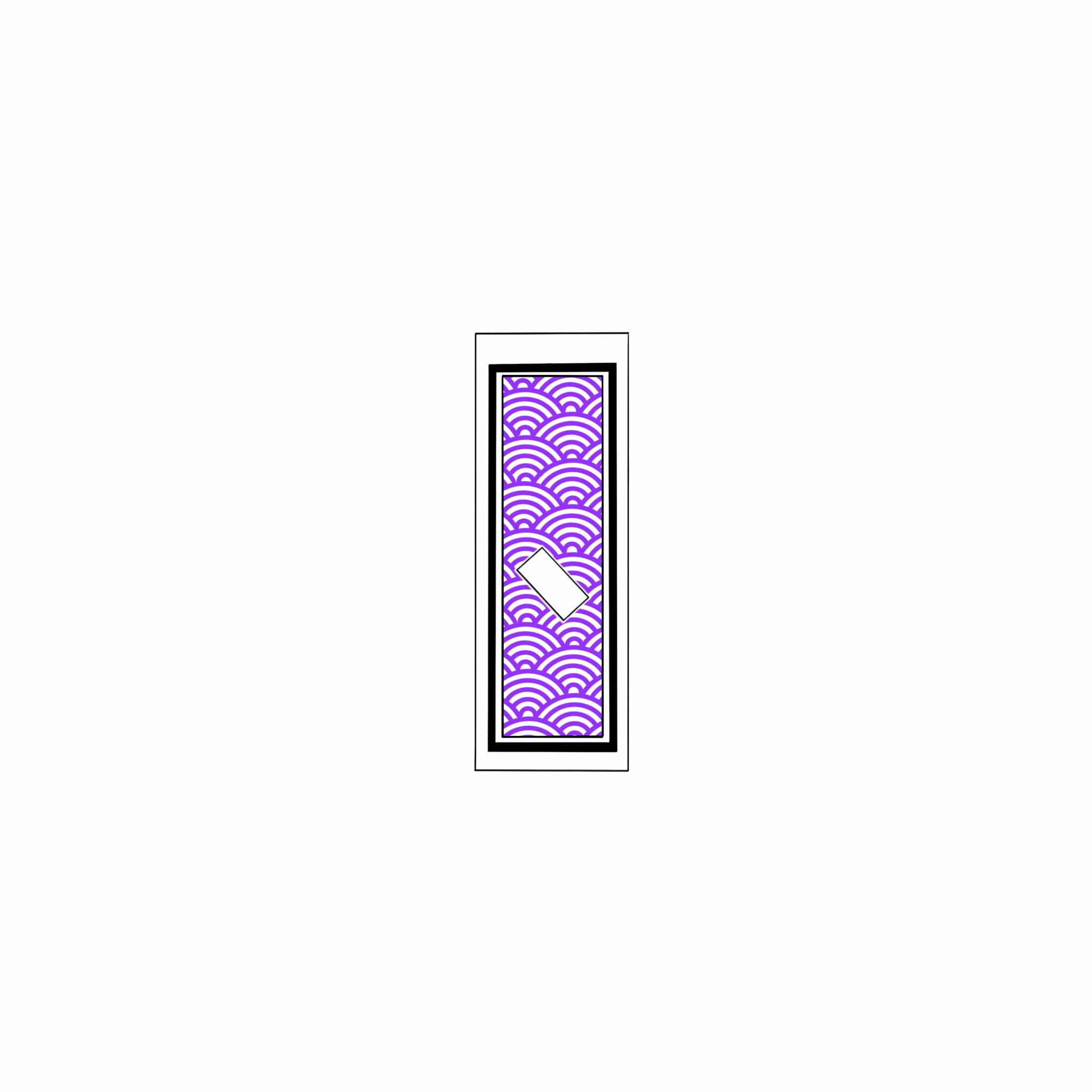 Qinghai wave Sticker Edo Purple