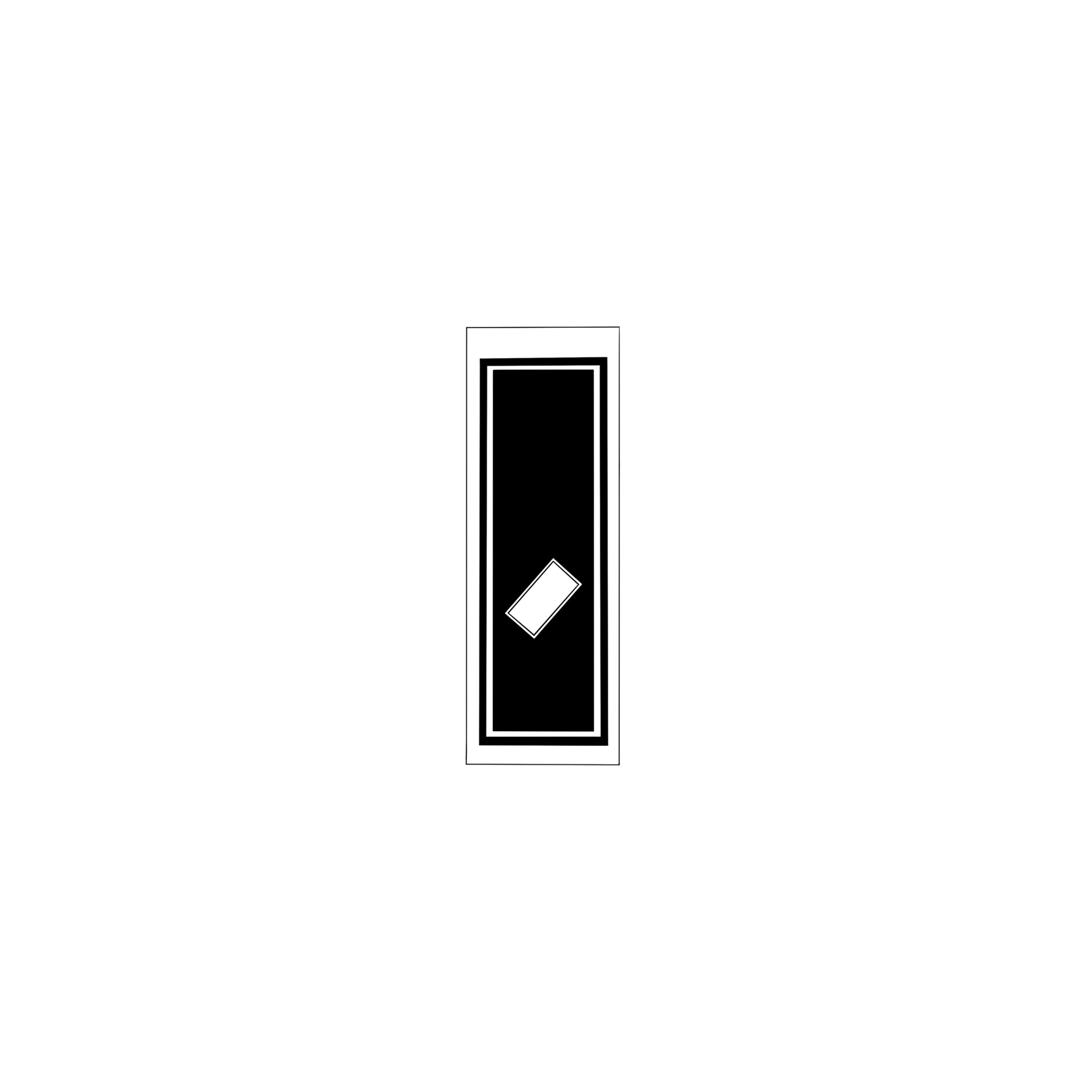 Senjafuda Simple Sticker Black