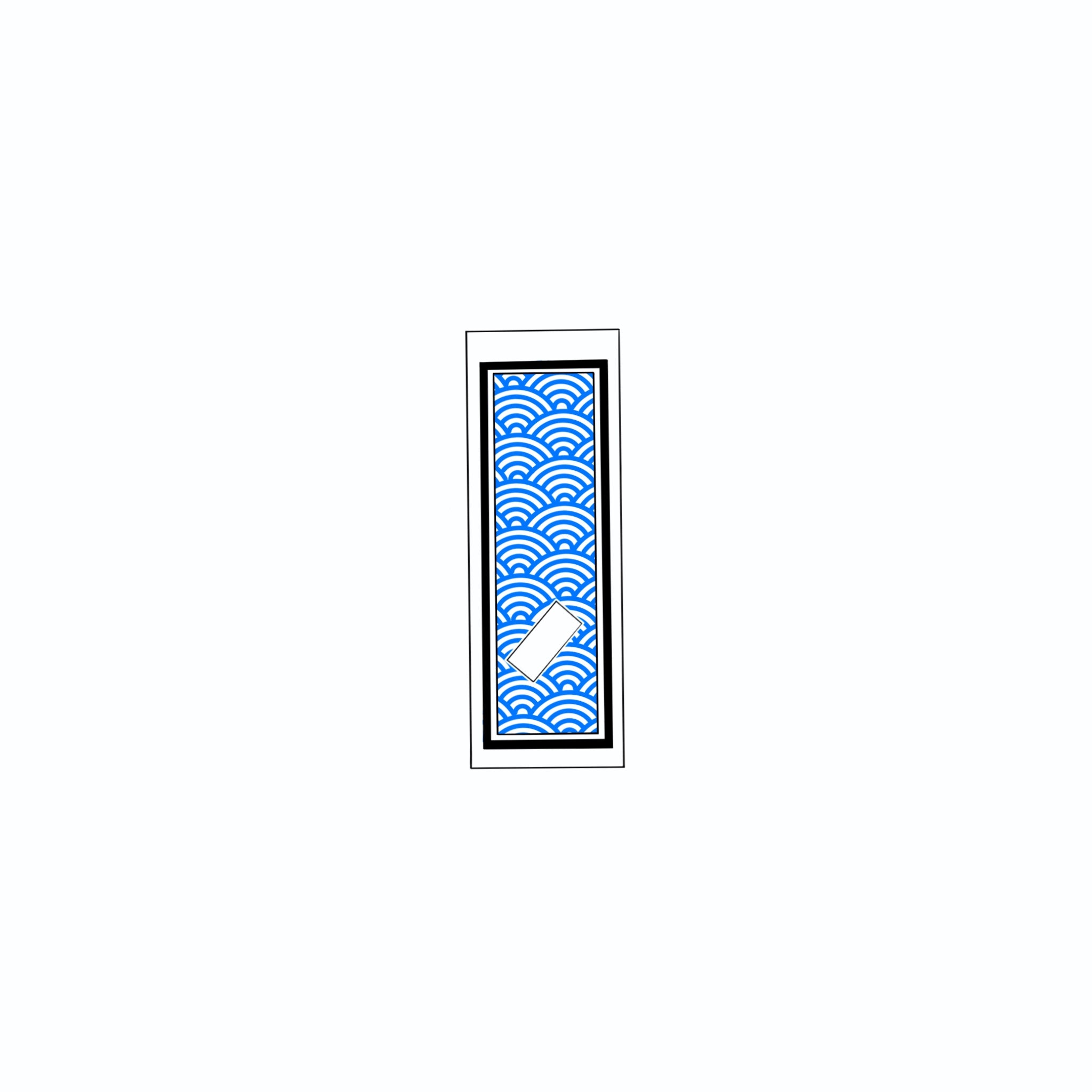 Qinghai wave Sticker Blue