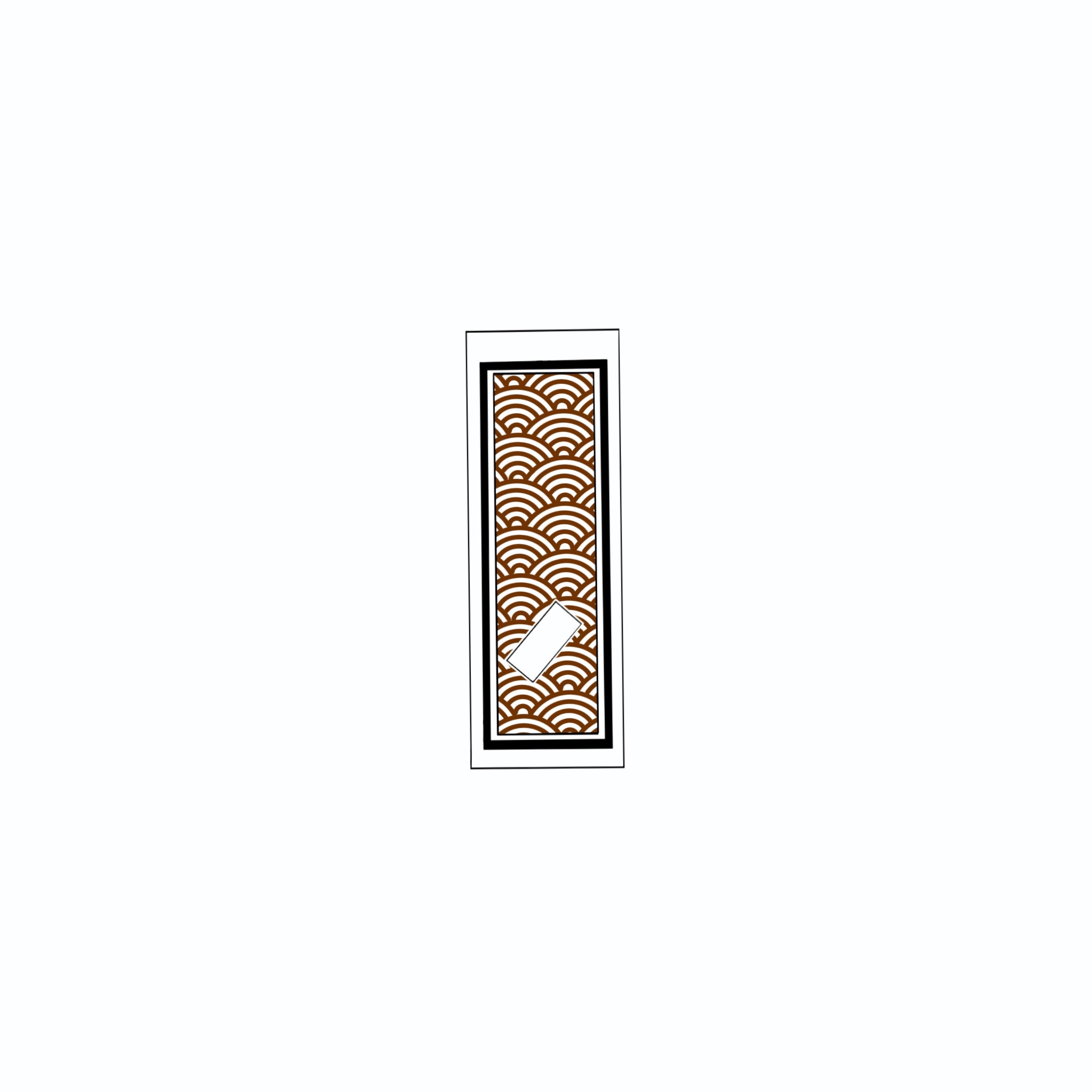 Qinghai wave Sticker Brown