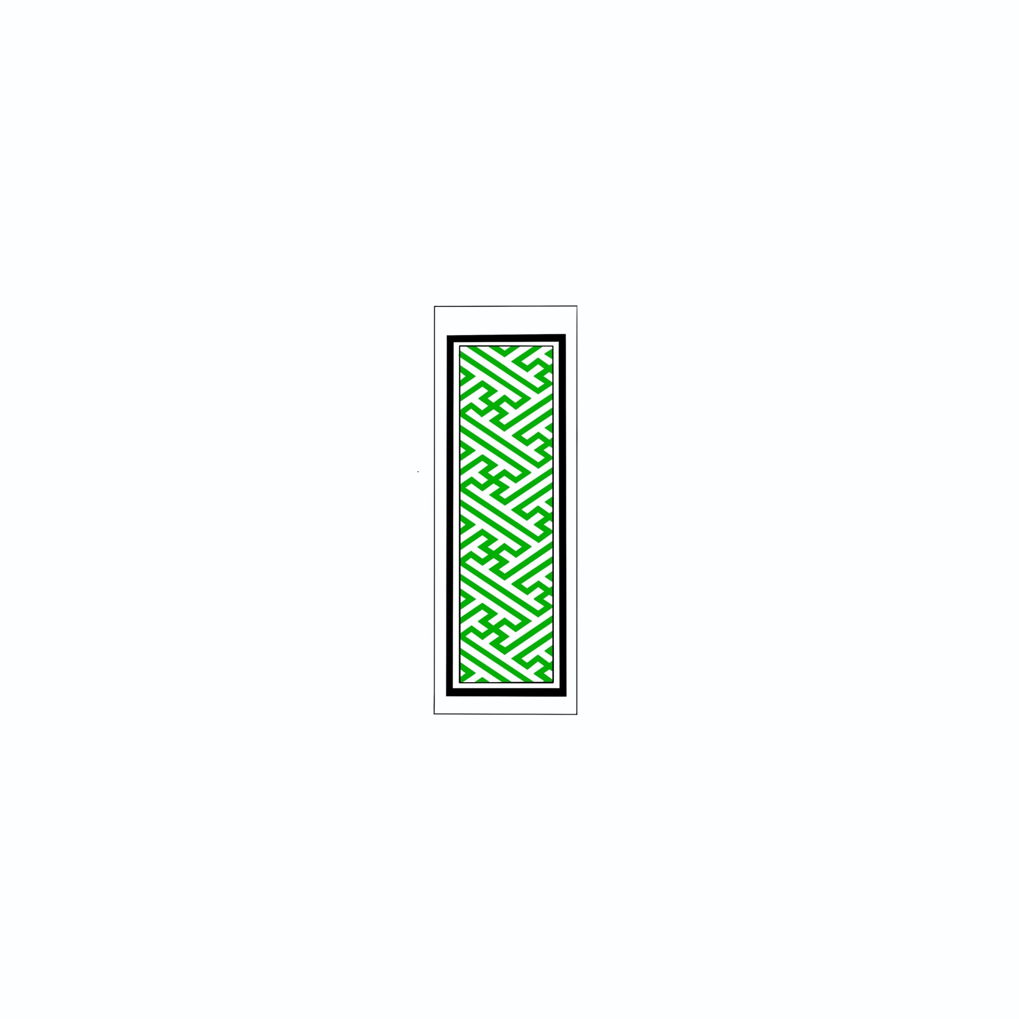 Sayagata Pattern Sticker Green