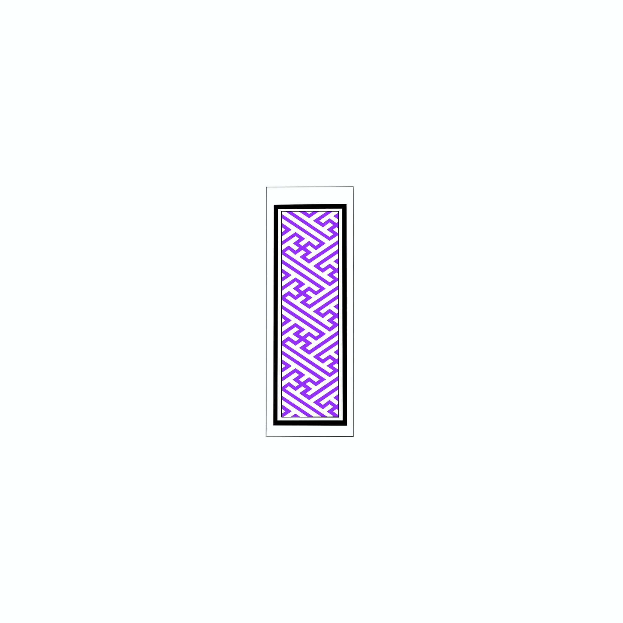 Sayagata Pattern Sticker Edo Purple