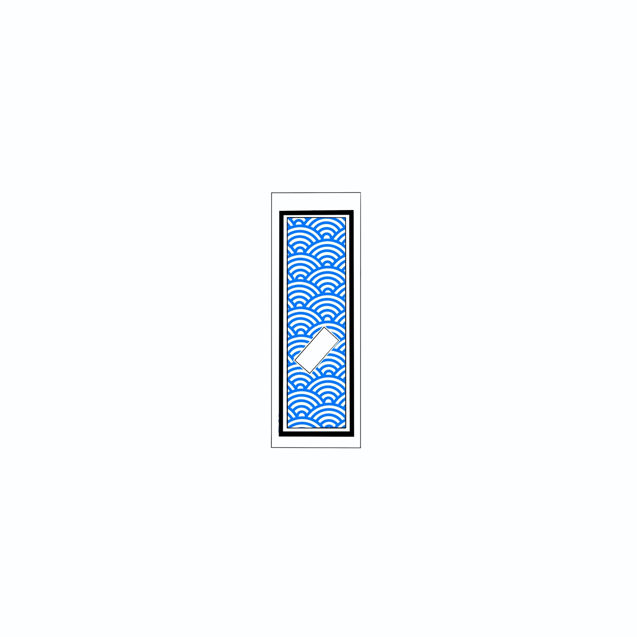 Qinghai wave Sticker Blue