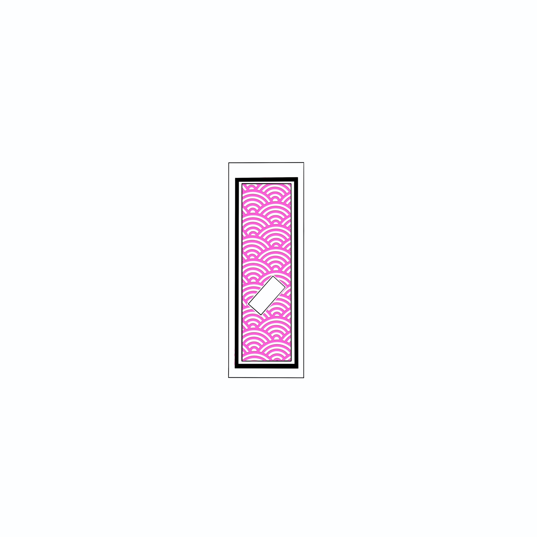 Qinghai wave Sticker Pink