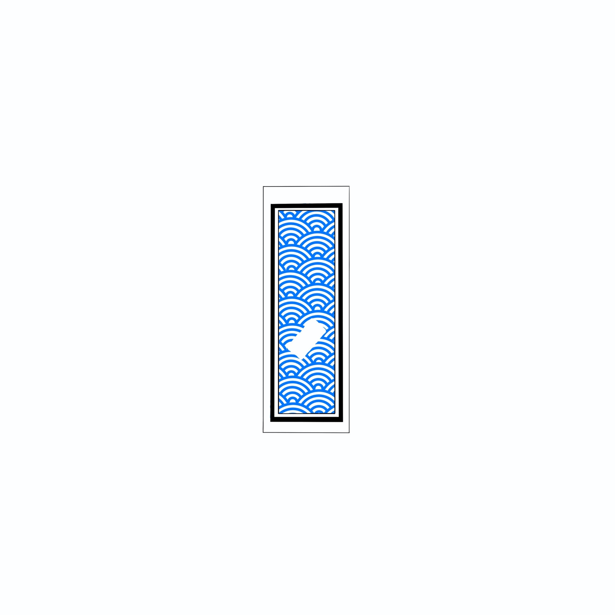 Qinghai wave Sticker Blue