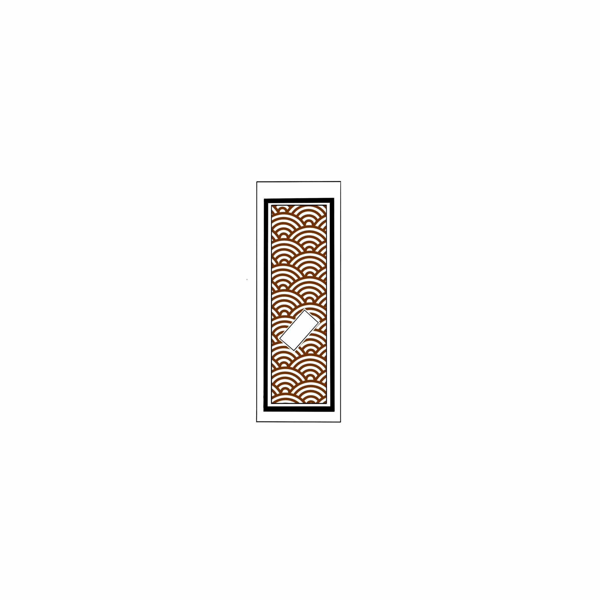 Qinghai wave Sticker Brown