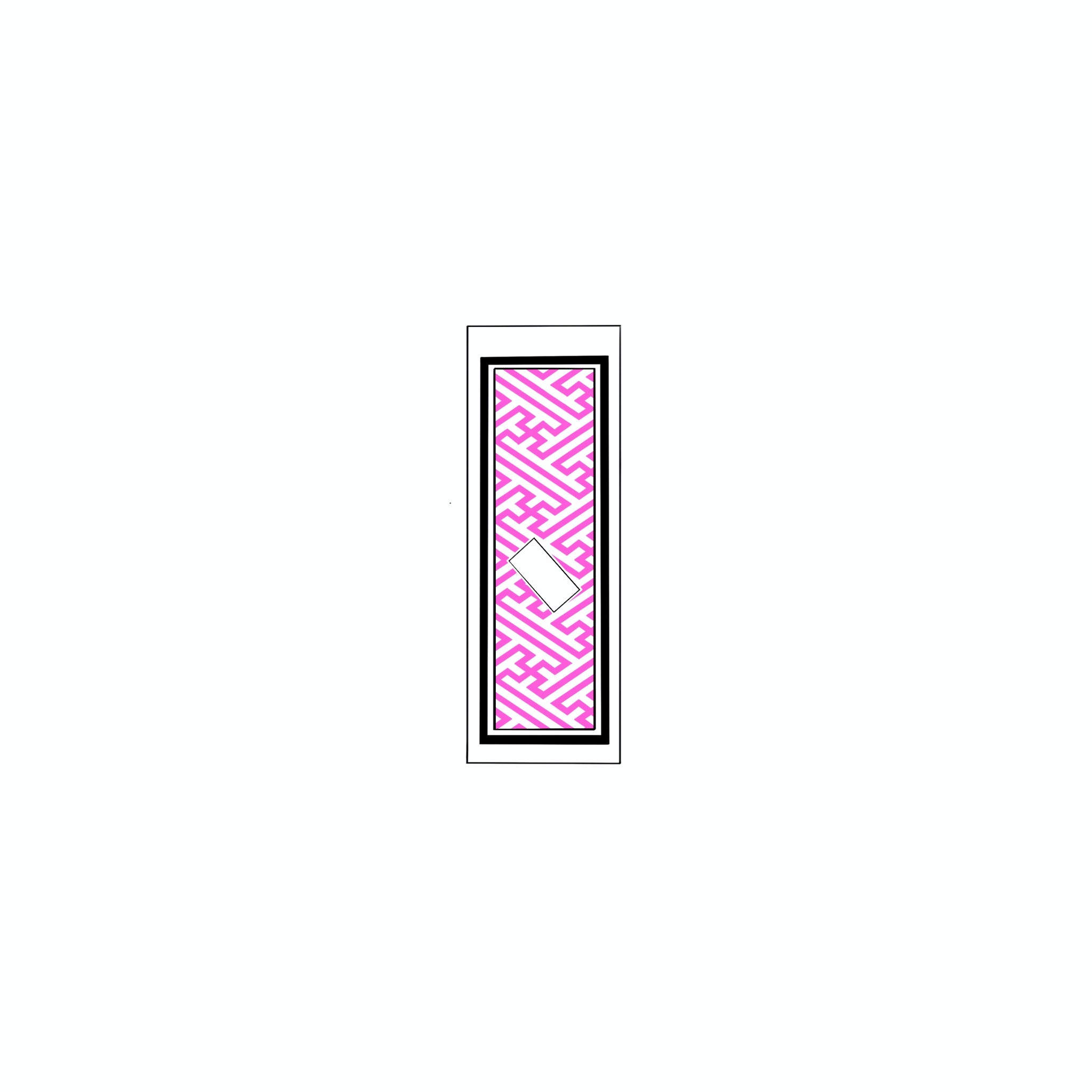 Sayagata Pattern Sticker  Pink