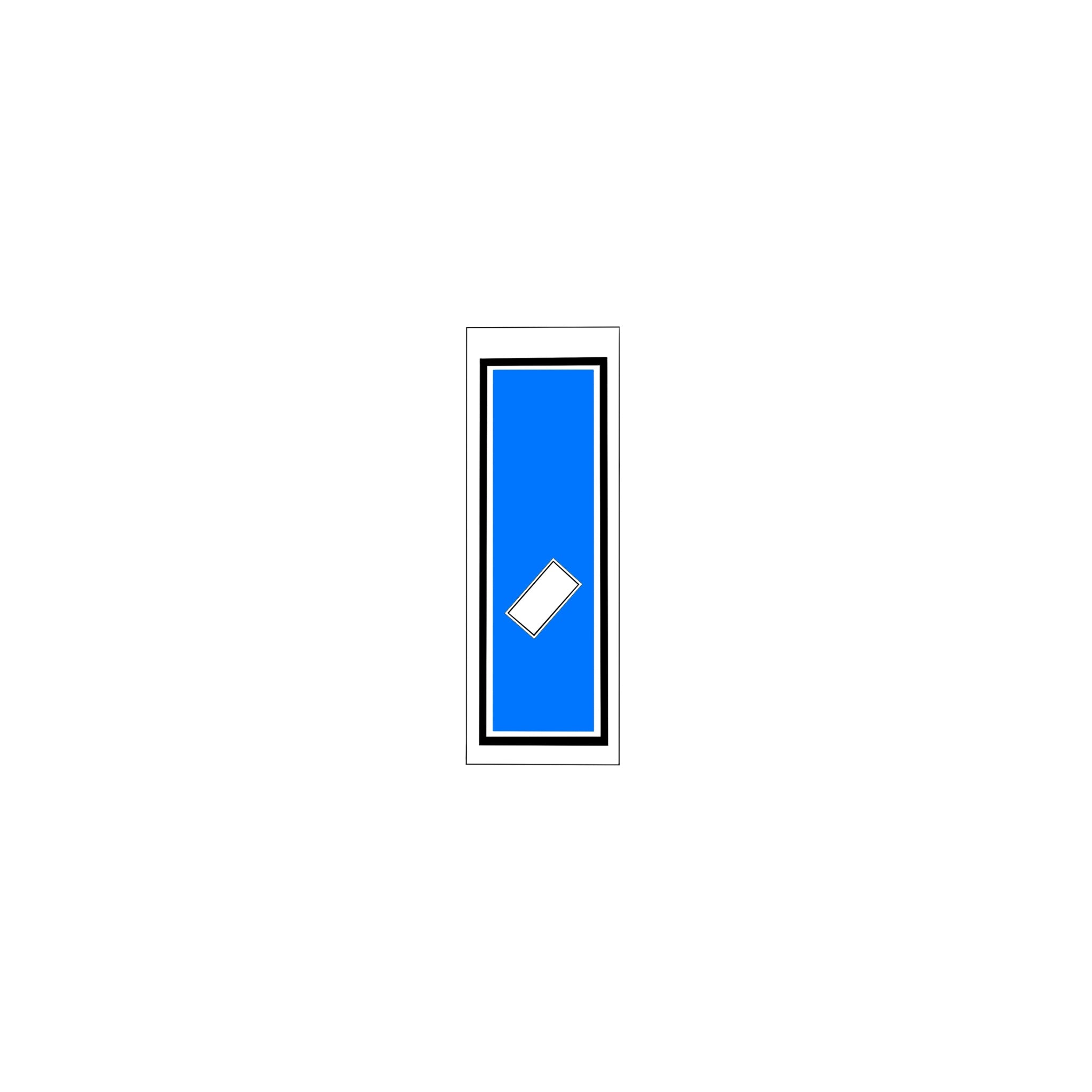 Senjafuda Simple Sticker Blue