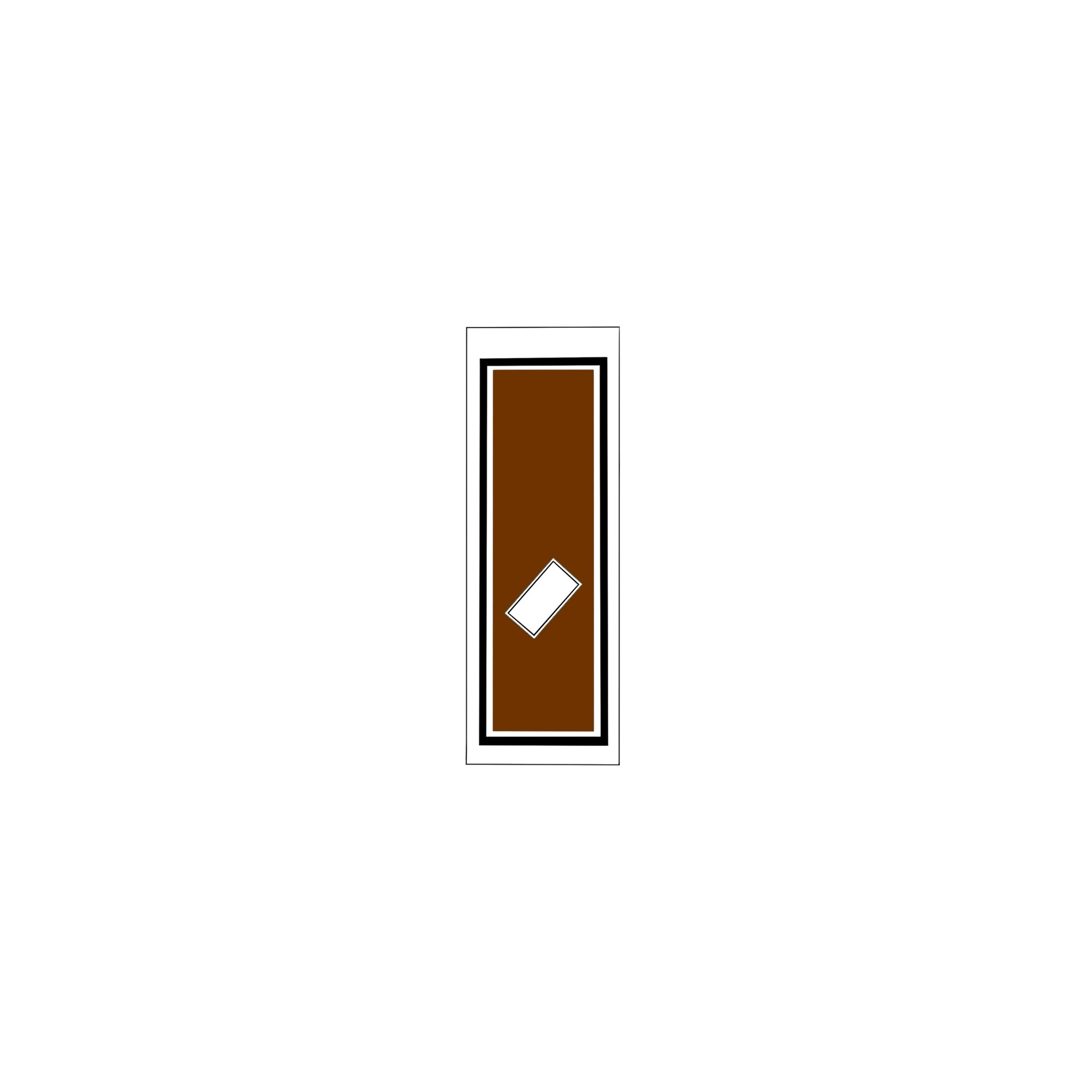 Senjafuda Simple Sticker Brown