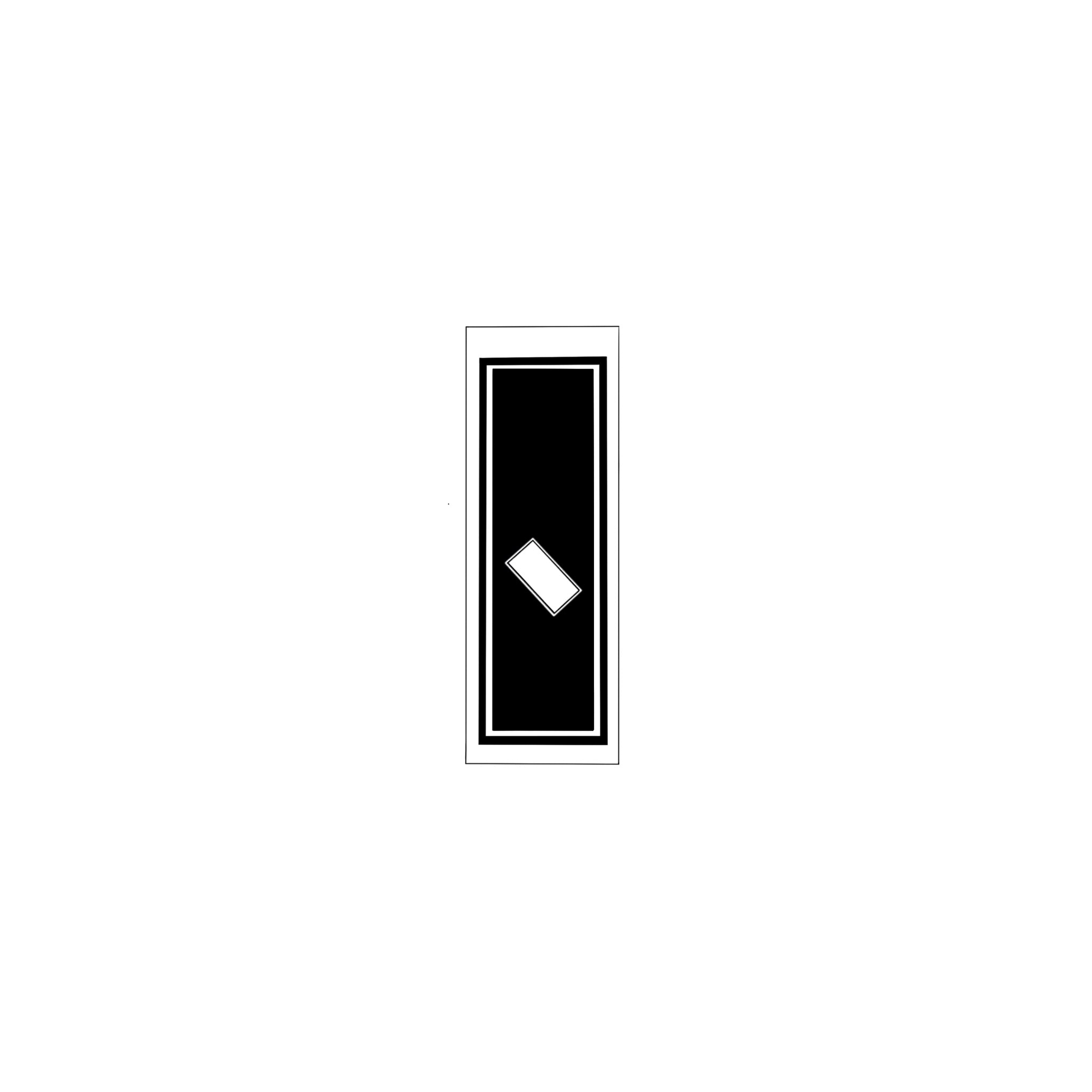 Senjafuda Simple Sticker Black