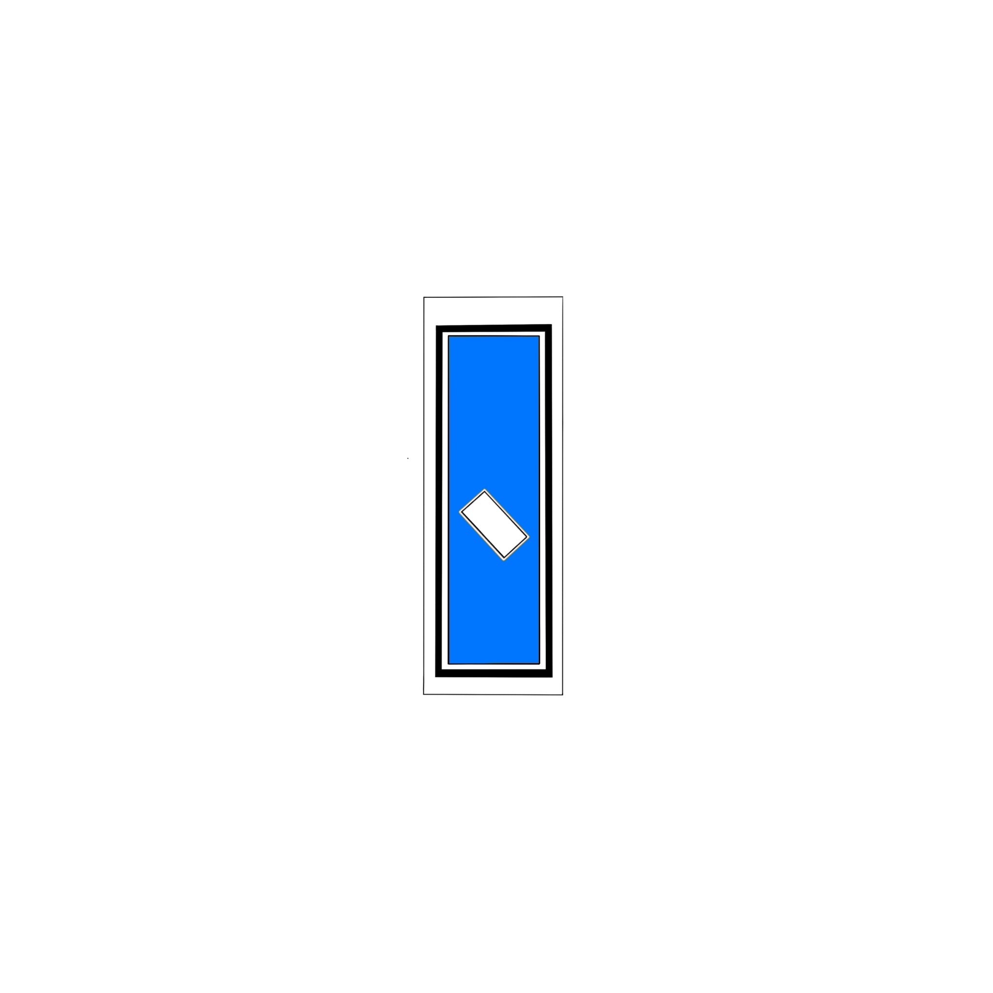 Senjafuda Simple Sticker Blue
