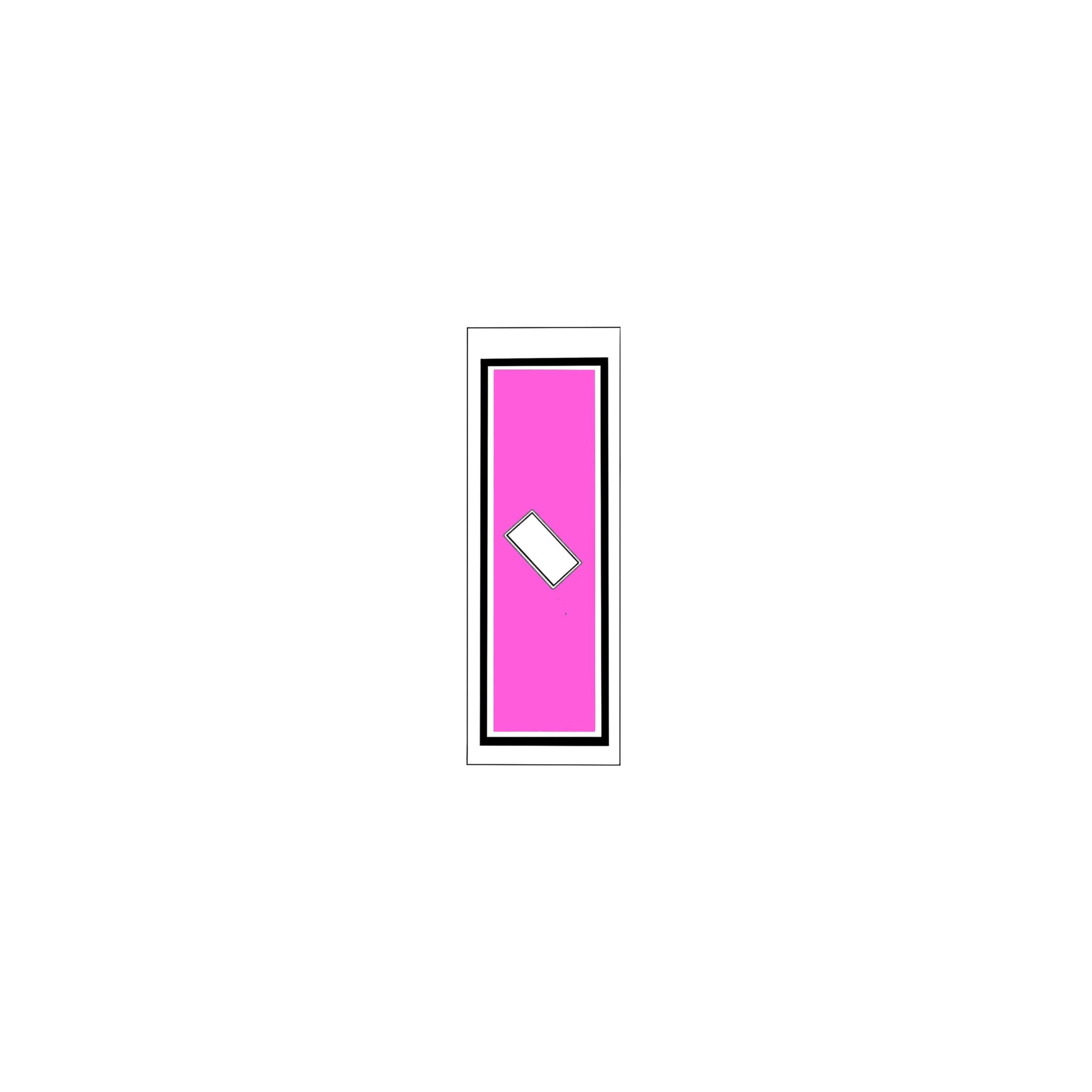 Senjafuda Simple Sticker Pink