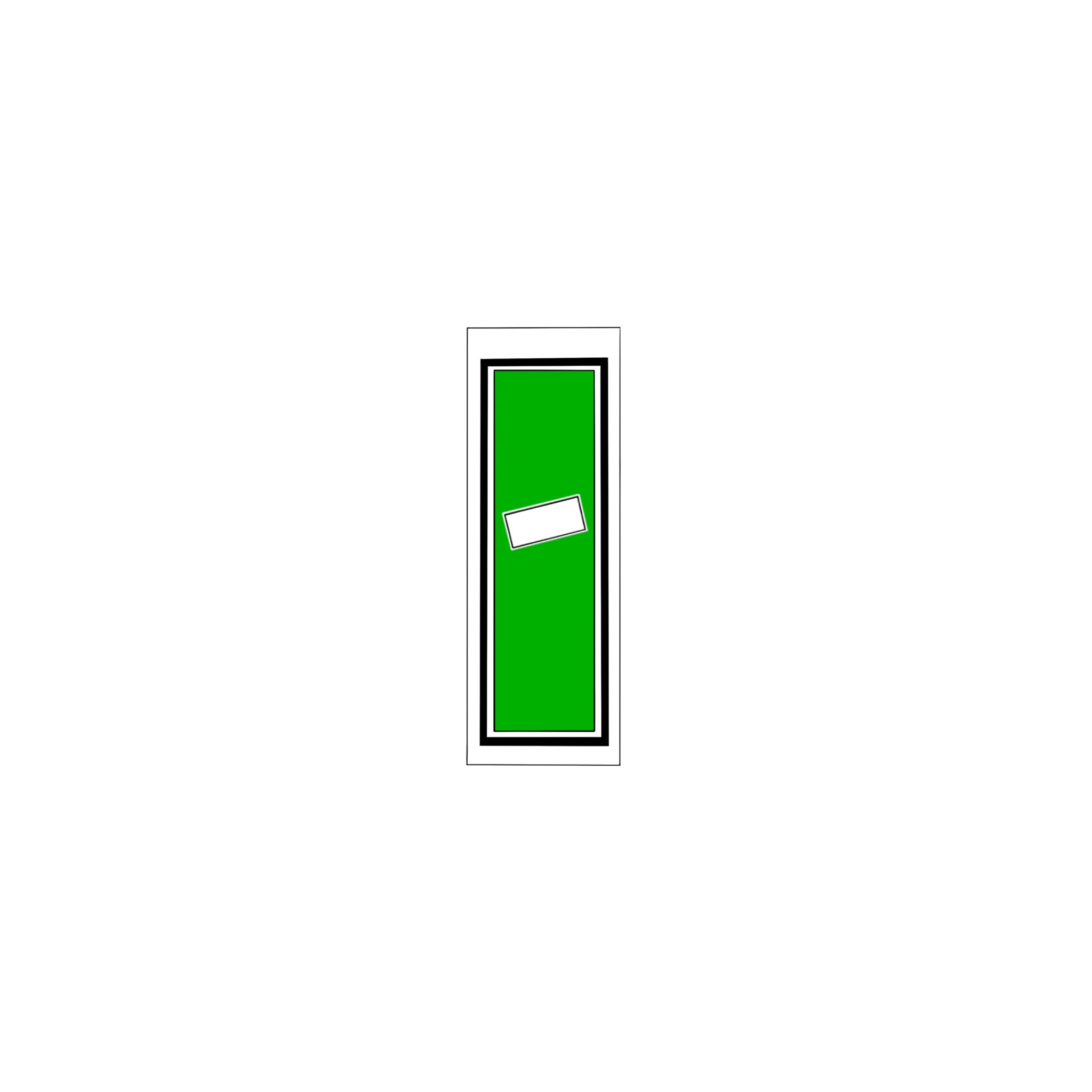 Senjafuda Simple Sticker Green