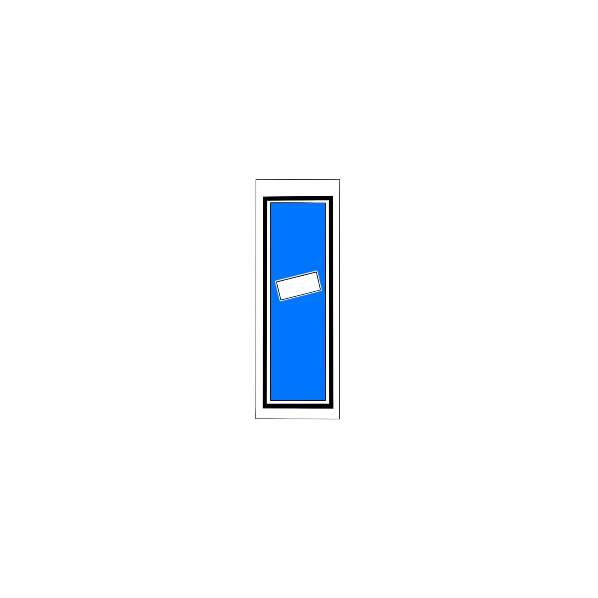 Senjafuda Simple Sticker Blue