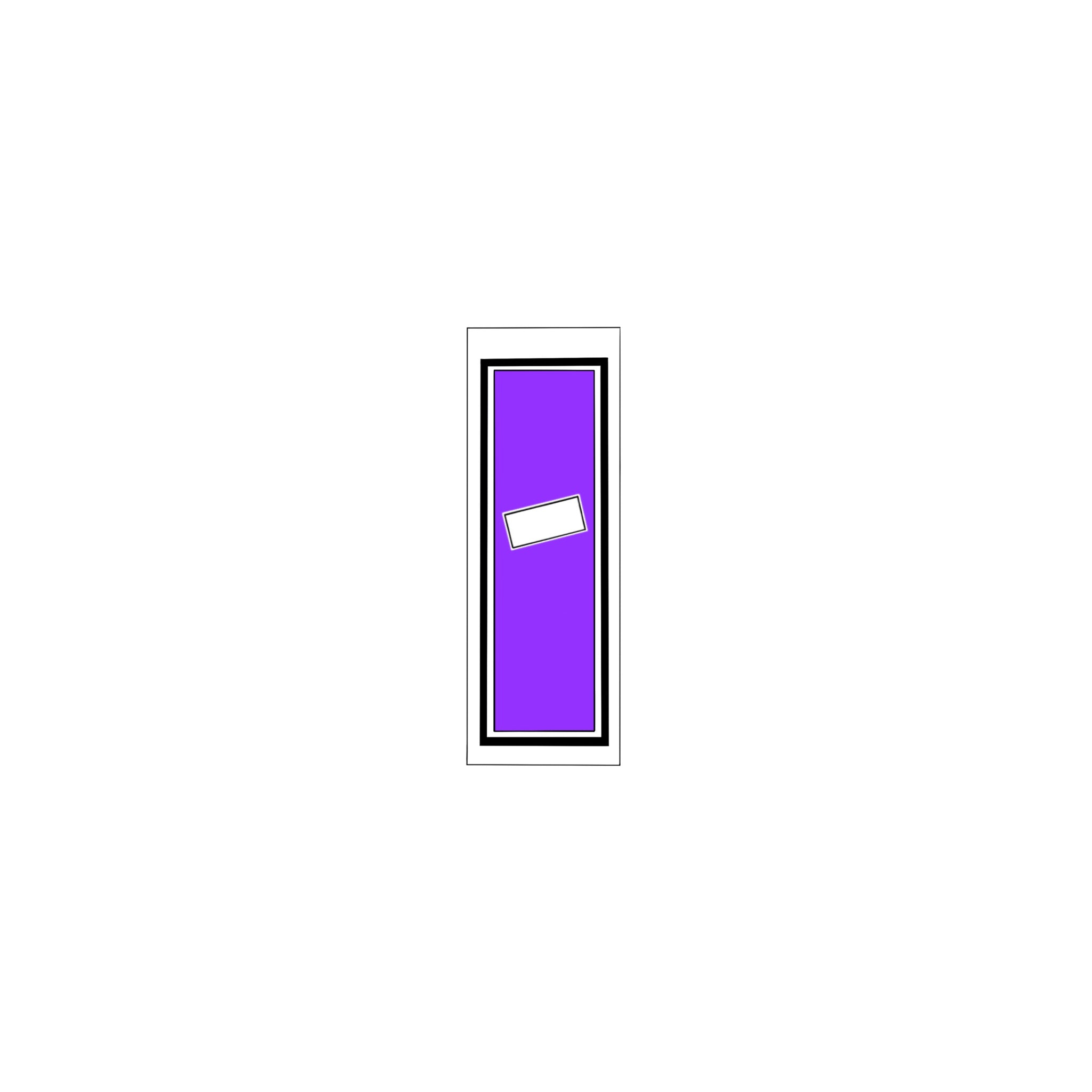 Senjafuda Simple Sticker Edo Purple