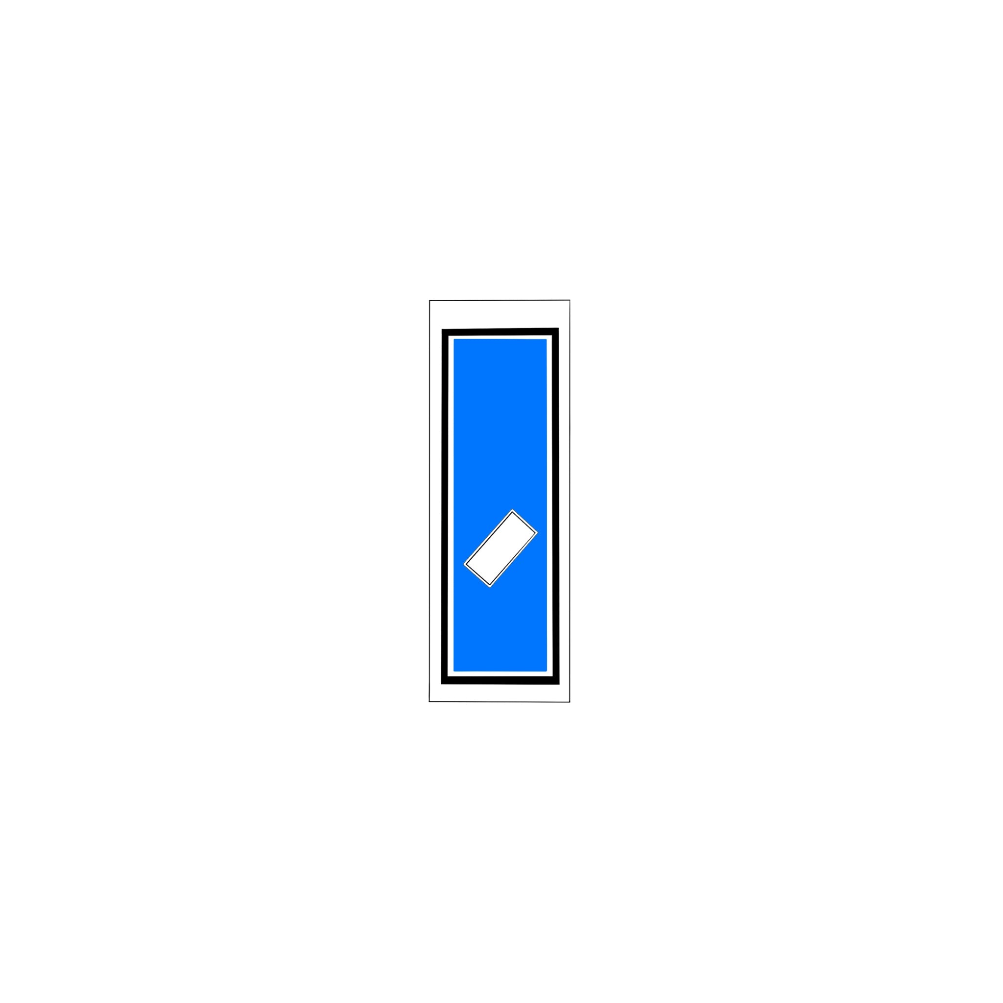Senjafuda Simple Sticker Blue