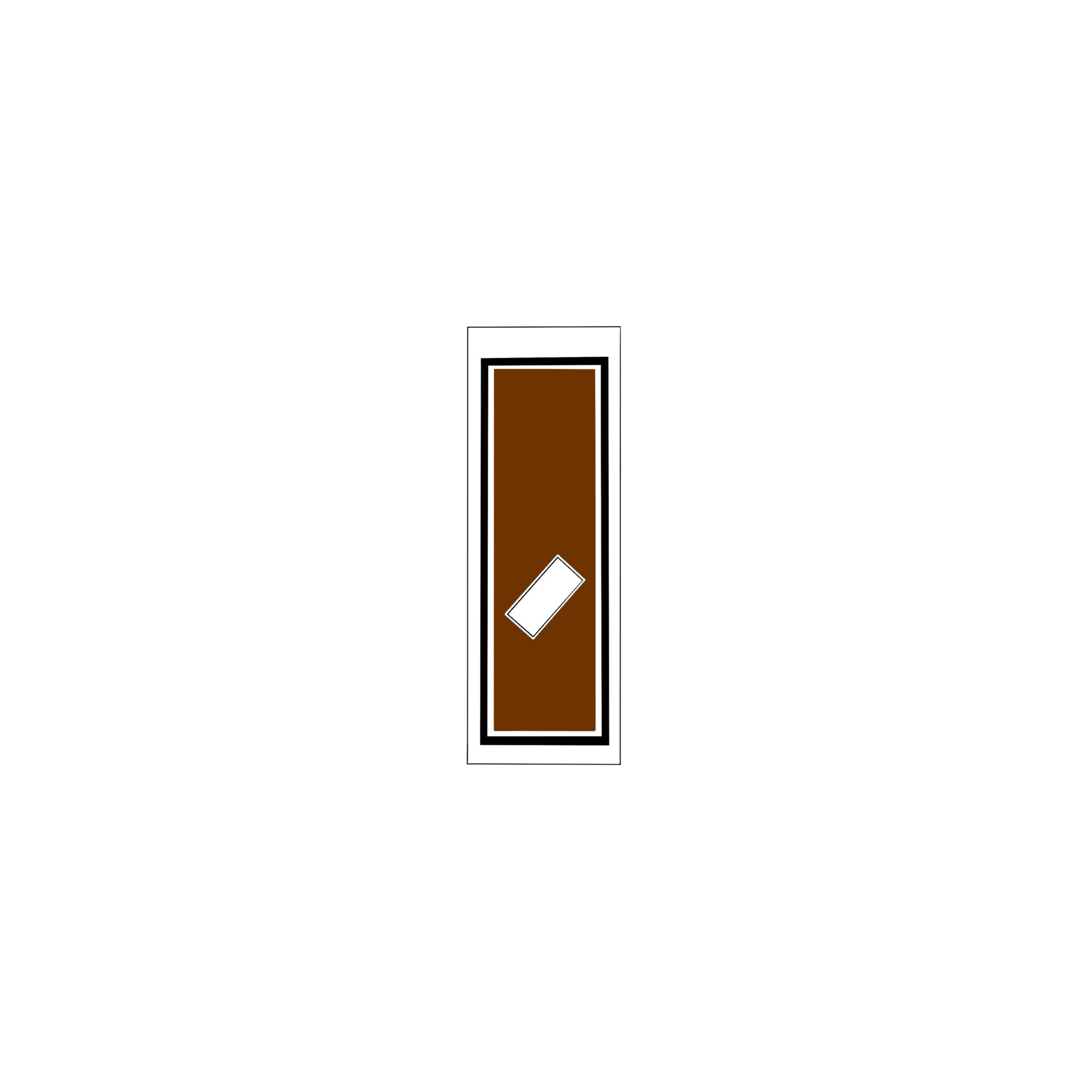 Senjafuda Simple Sticker Brown