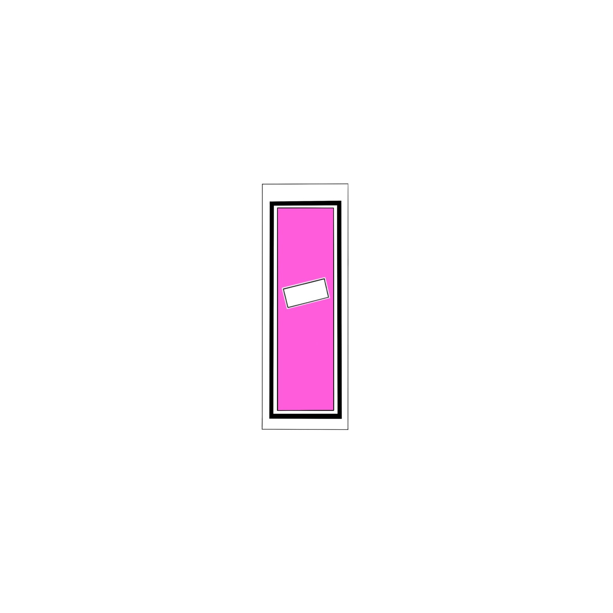 Senjafuda Simple Sticker Pink