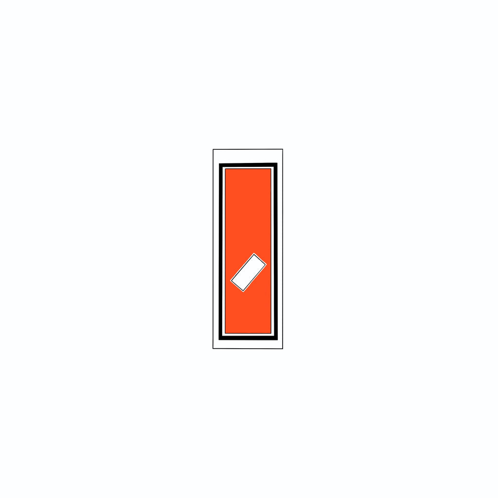 Senjafuda Simple Sticker  Red