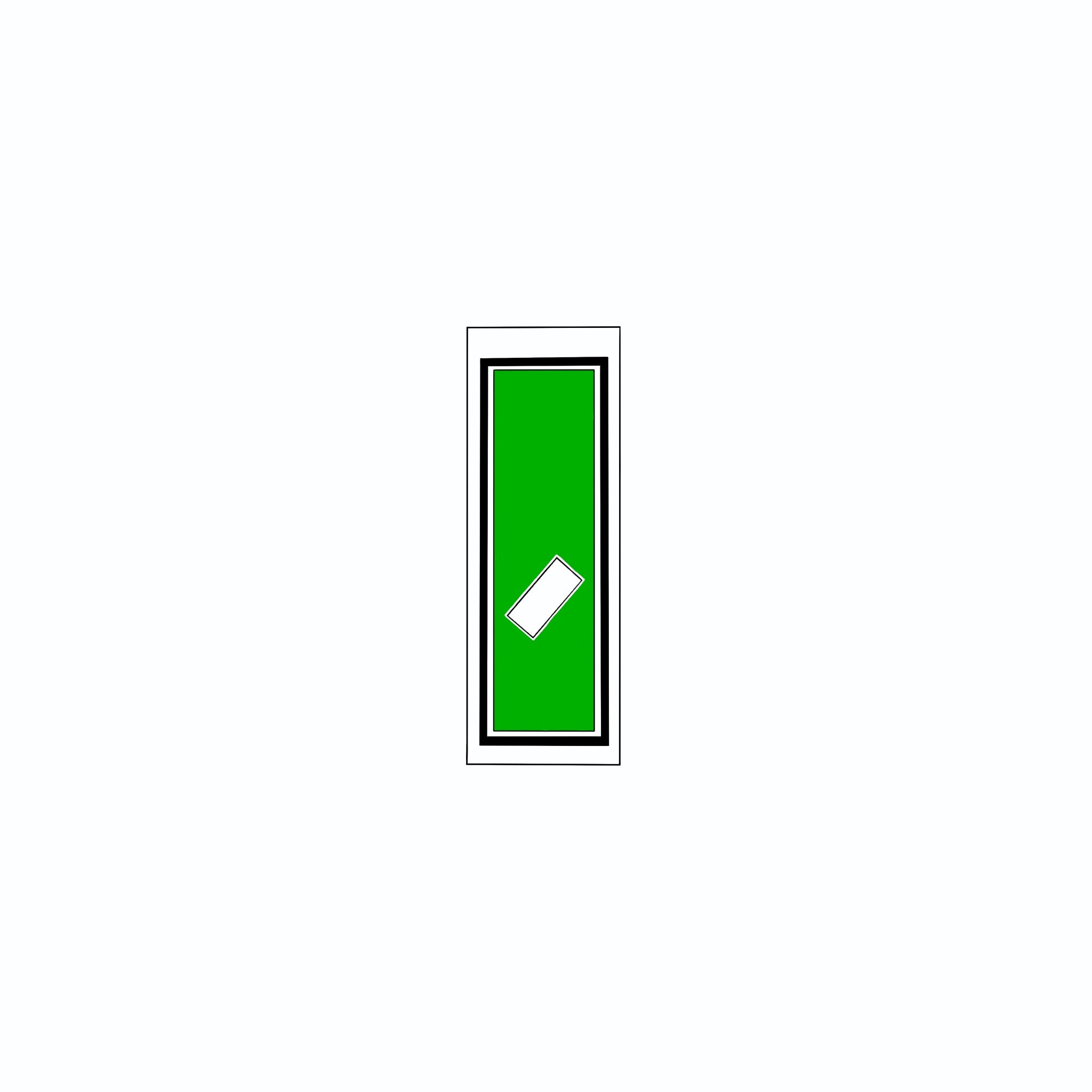 Senjafuda Simple Sticker Green