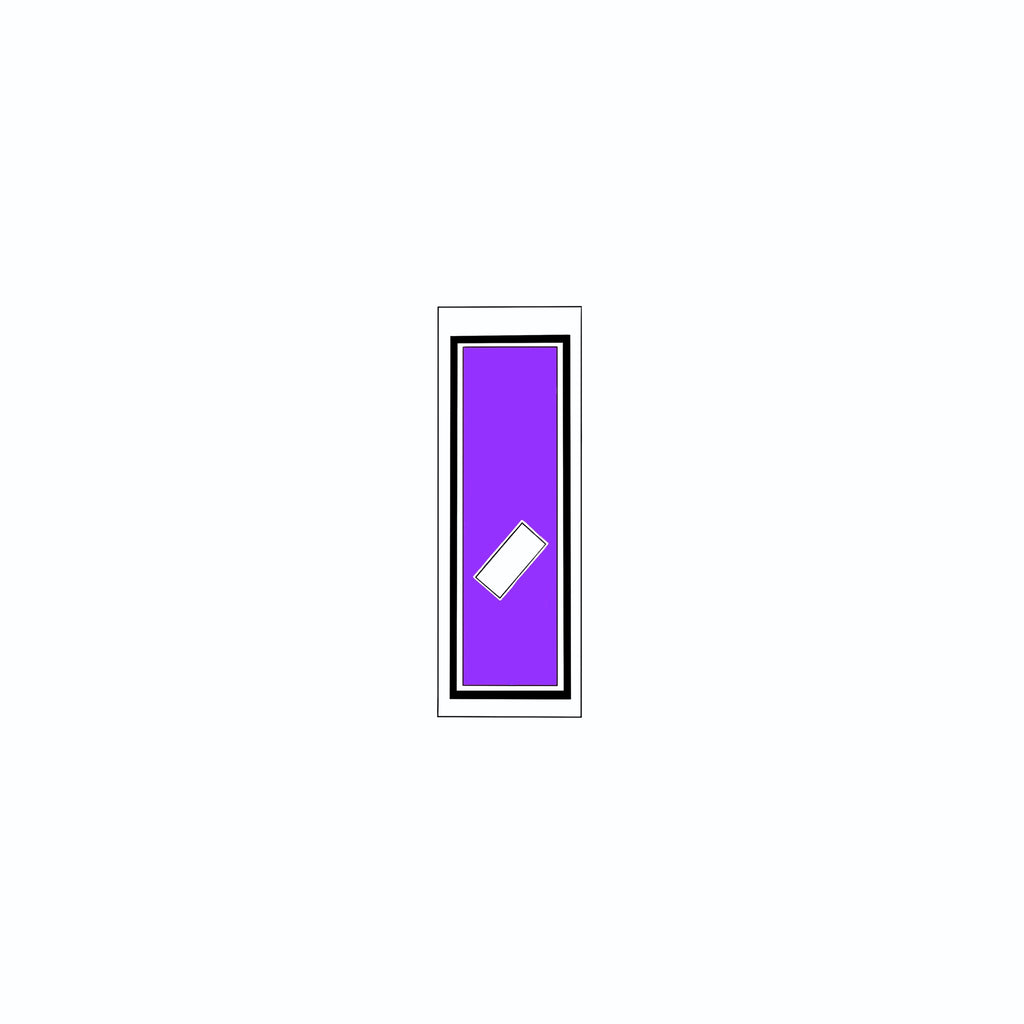 Senjafuda Simple Sticker Edo Purple