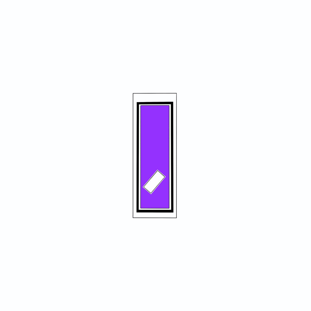Senjafuda Simple Sticker Edo Purple