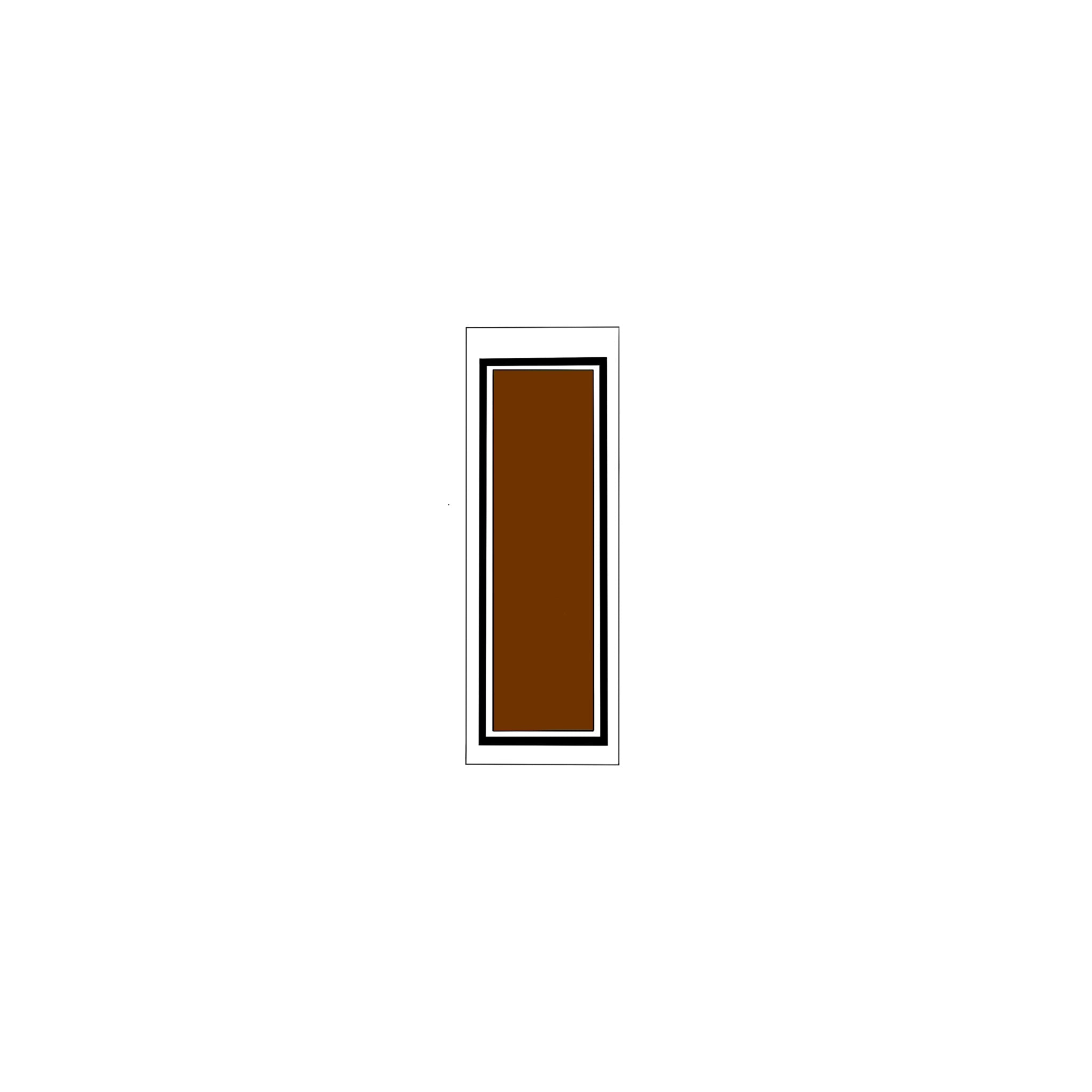 Senjafuda Simple Sticker  Brown