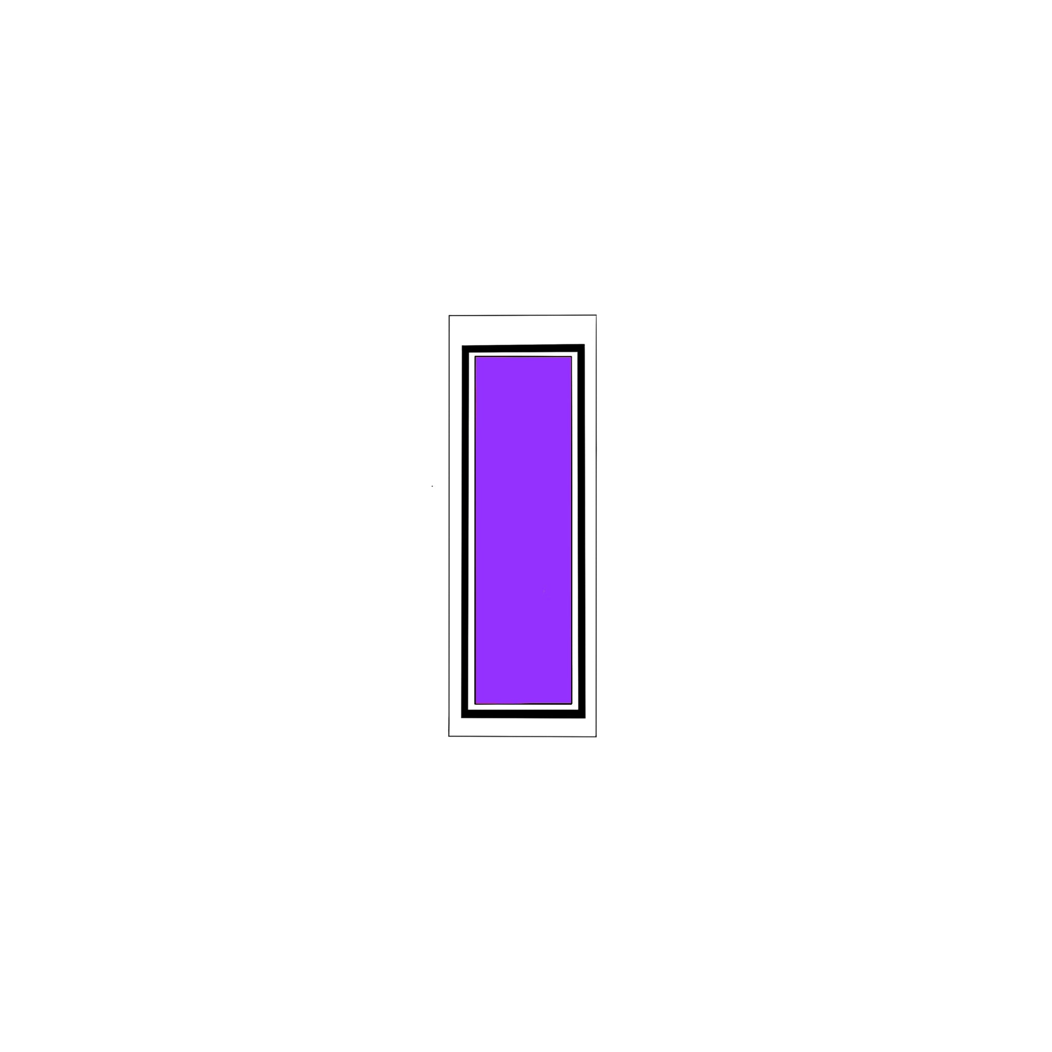 Senjafuda Simple Sticker  Edo purple