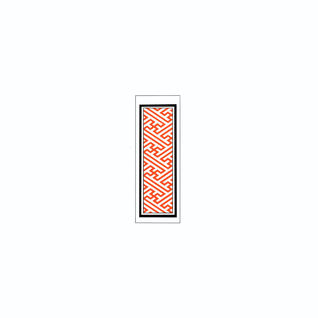 Sayagata Pattern Sticker  Red