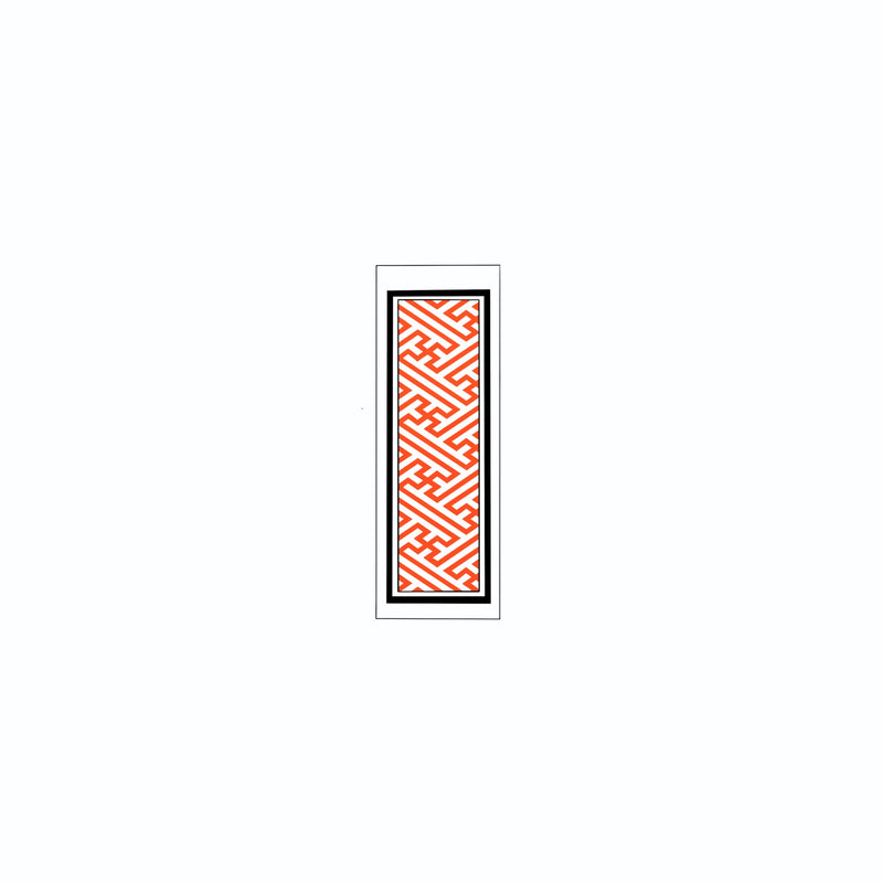 Sayagata Pattern Sticker  Red