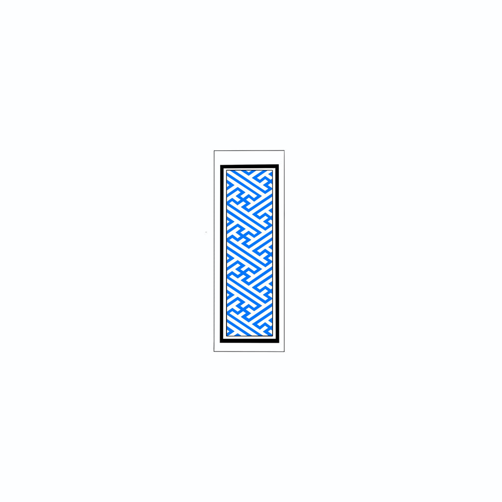 Sayagata Pattern Sticker Blue