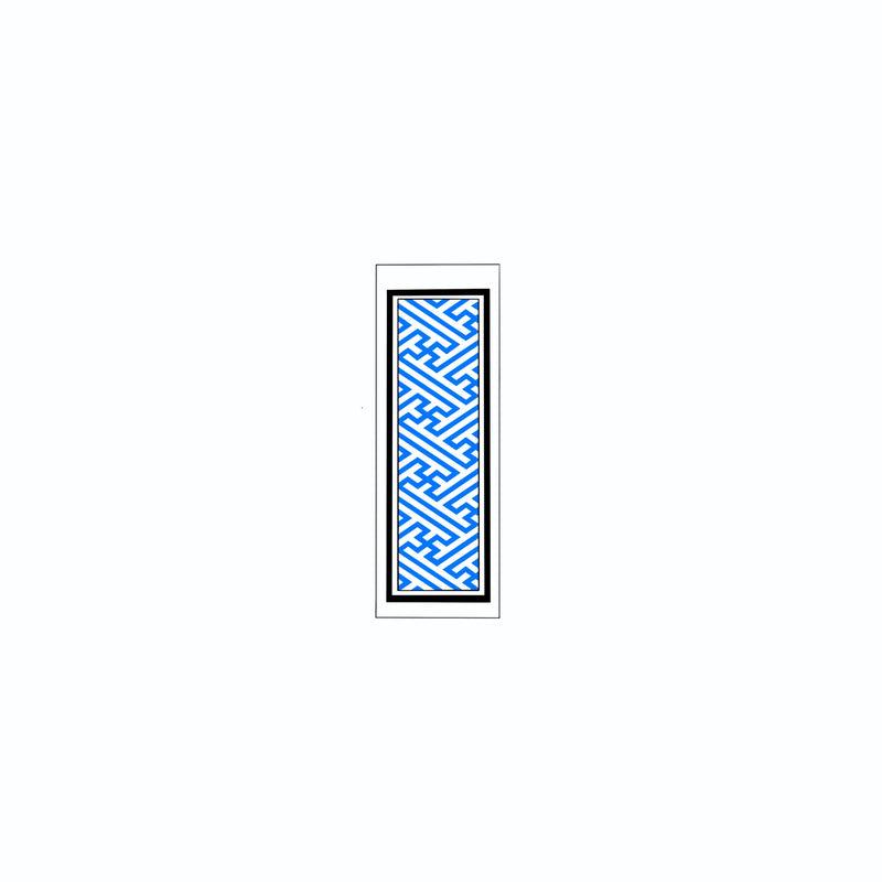 Sayagata Pattern Sticker Blue