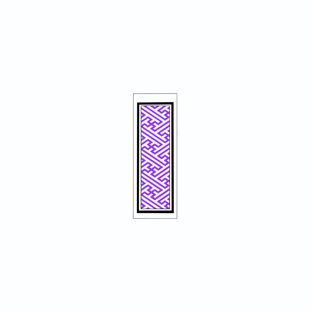 Sayagata Pattern Sticker   Edo Purple