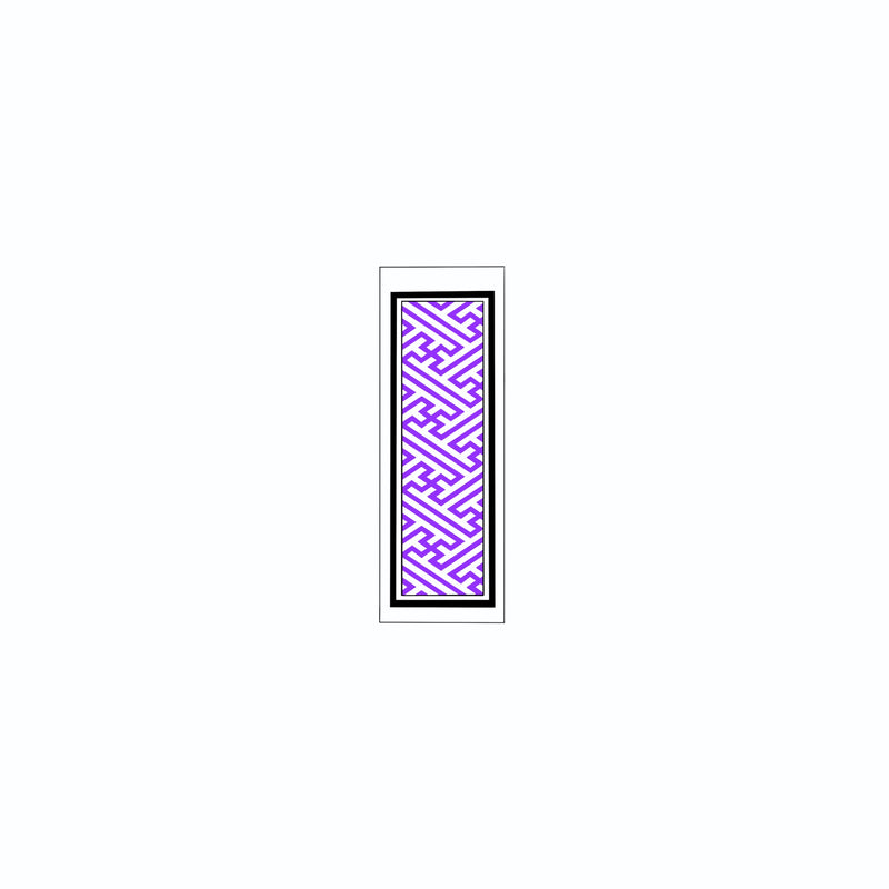 Sayagata Pattern Sticker   Edo Purple