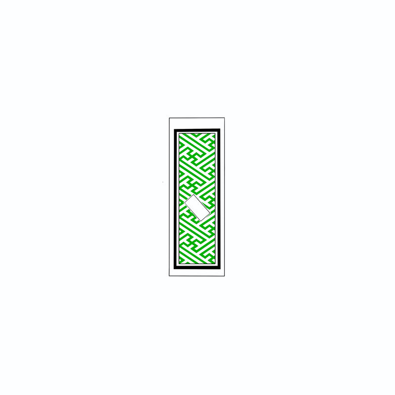 Sayagata Pattern Sticker  Green