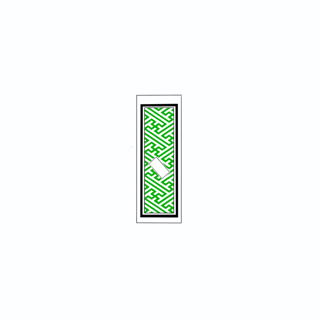 Sayagata Pattern Sticker  Green