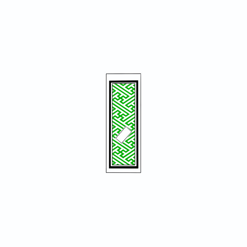 Sayagata Pattern Sticker  Green