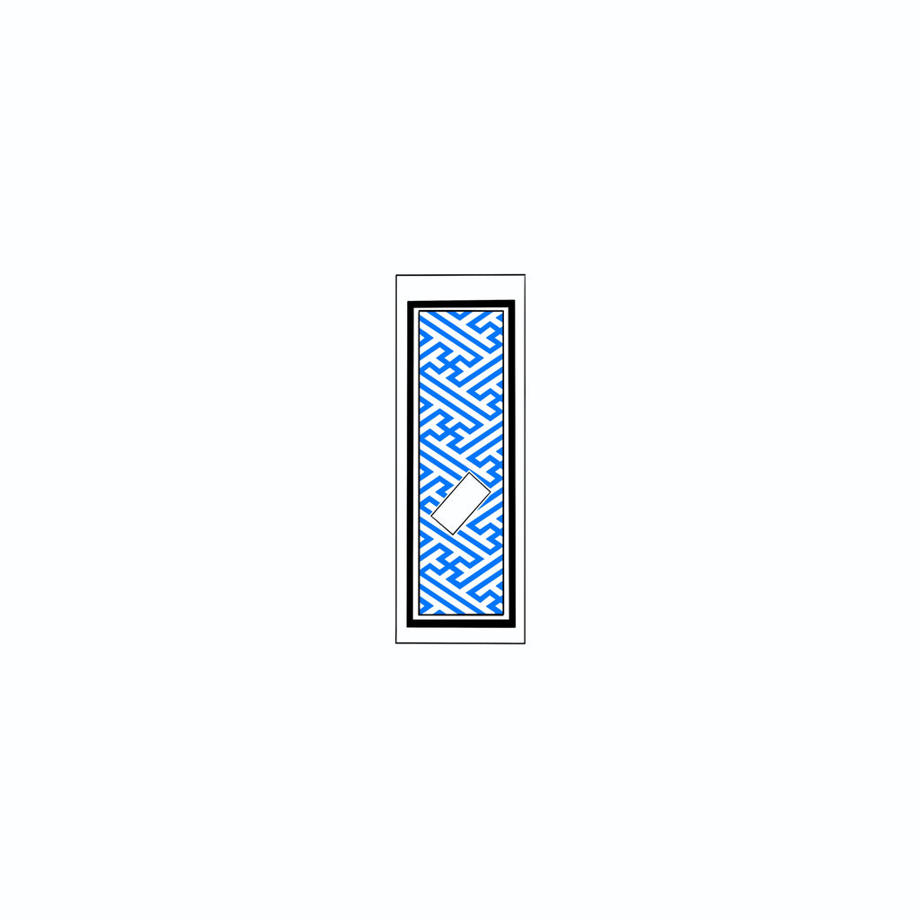 Sayagata Pattern Sticker Blue