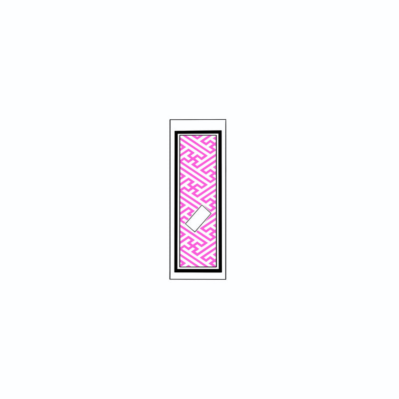Sayagata Pattern Sticker  Pink