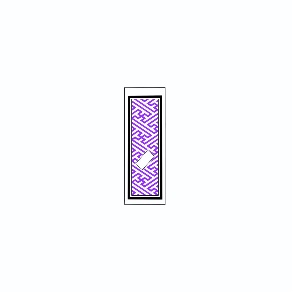 Sayagata Pattern Sticker   Edo Purple